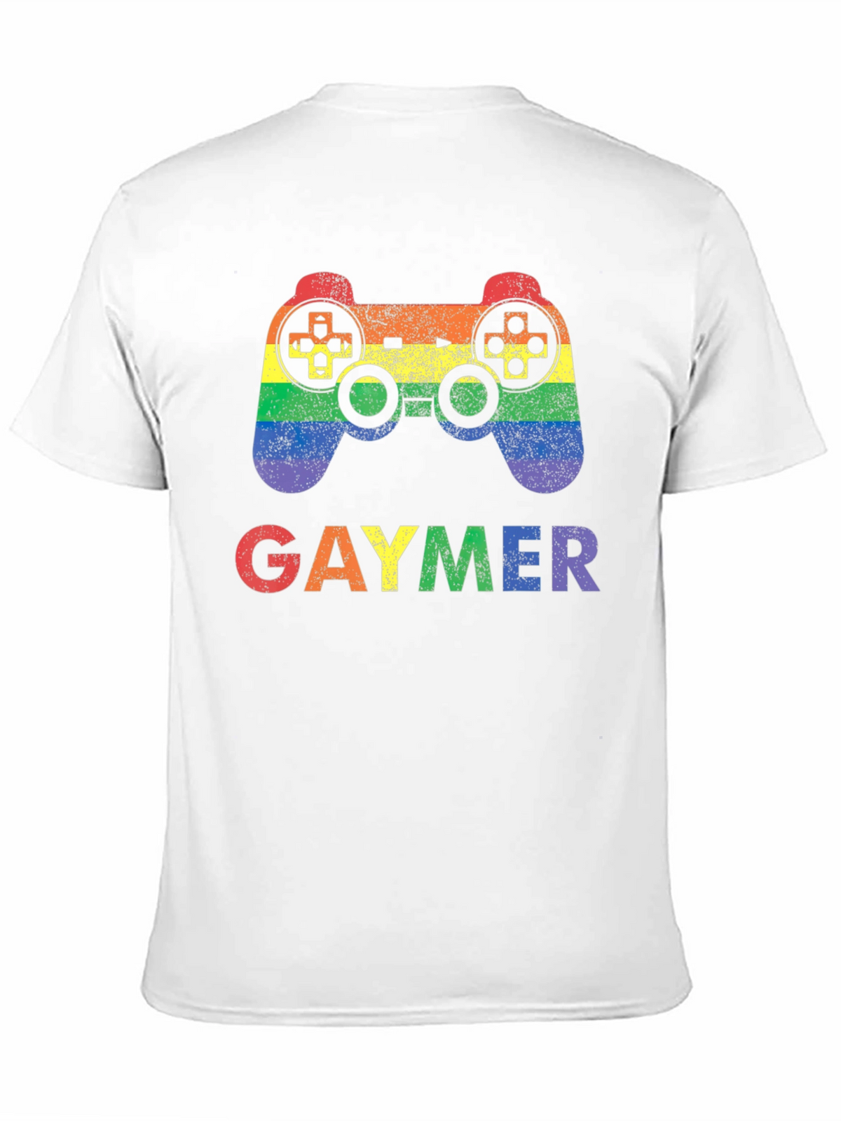 Gaymer Pride Rainbow Gaming Controller Graphic T-Shirt