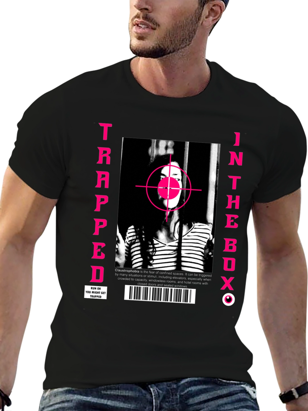Trapped in the Box Graphic Tee - Edgy Streetwear