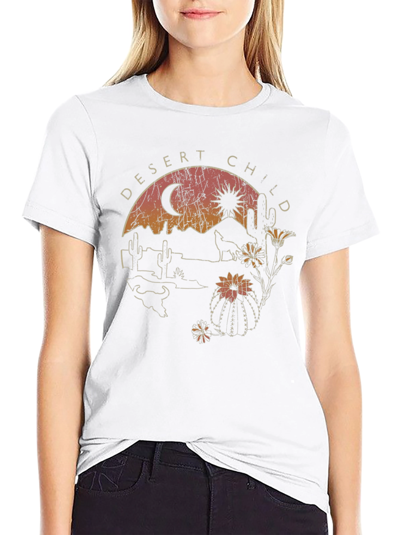 Desert Child Graphic Tee - Black Cotton T-Shirt