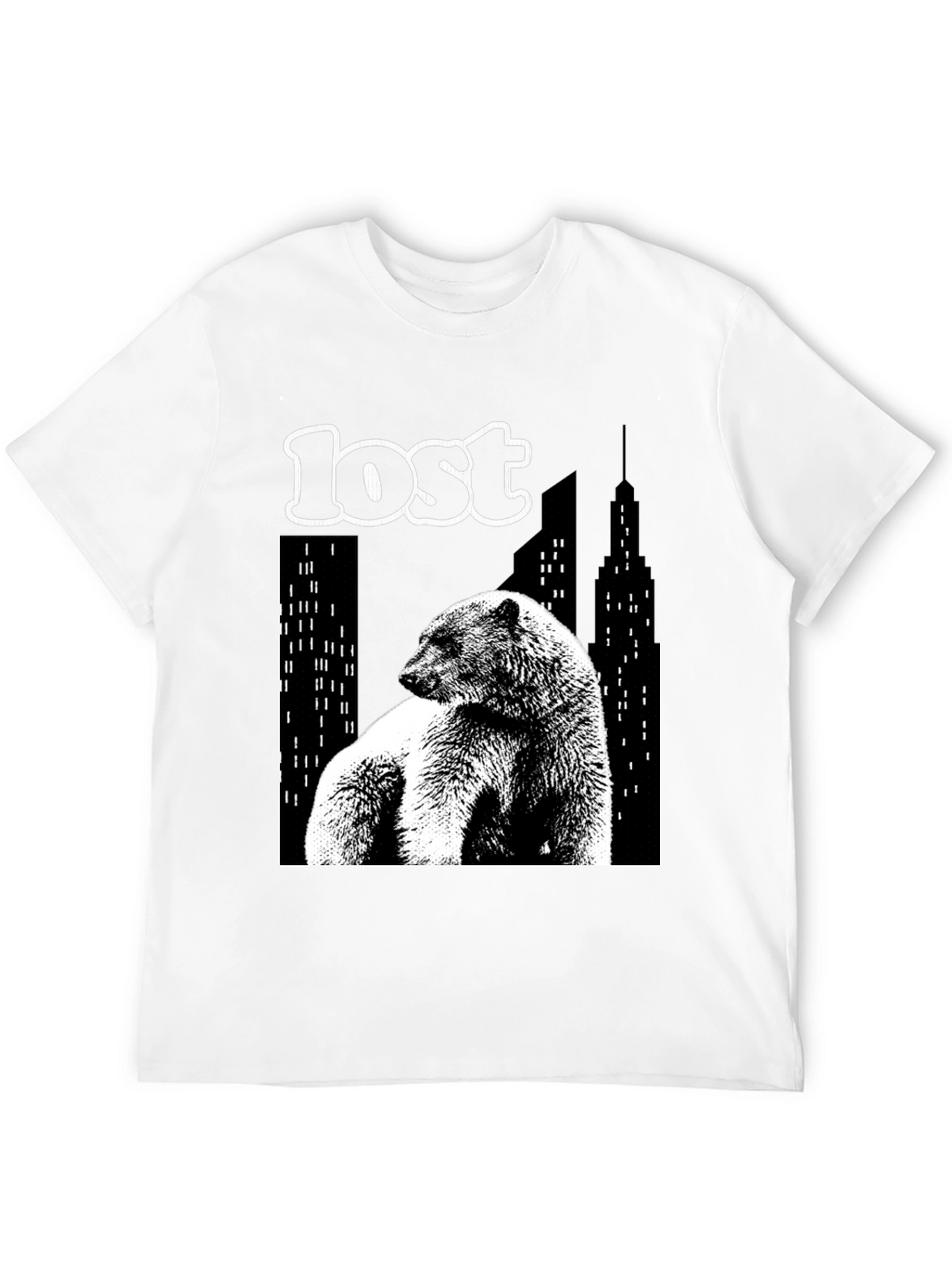 Lost Bear Graphic T-Shirt - Black