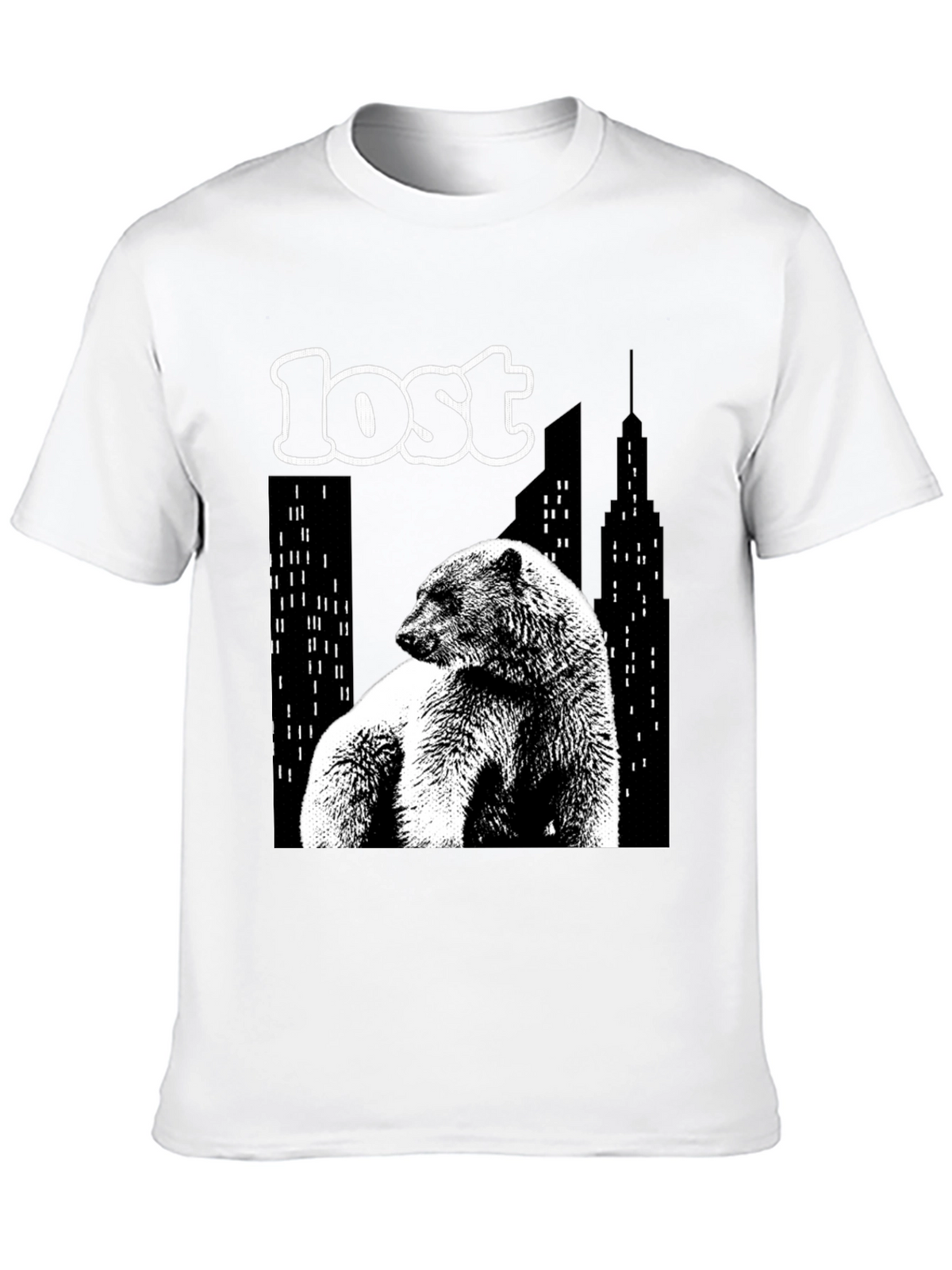 Lost Bear Graphic T-Shirt - Black