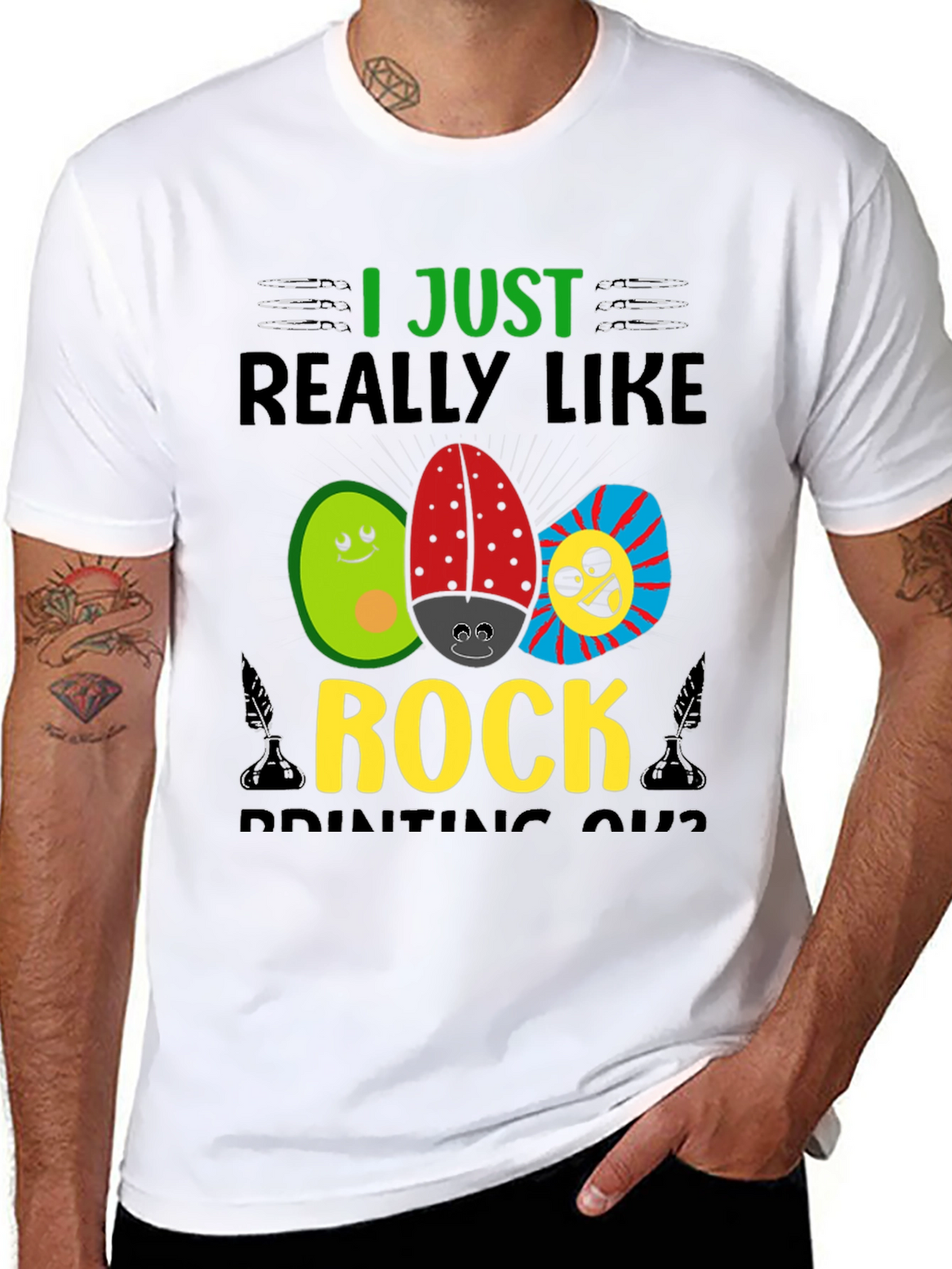 I Just Really Like Rock Printing Shirt