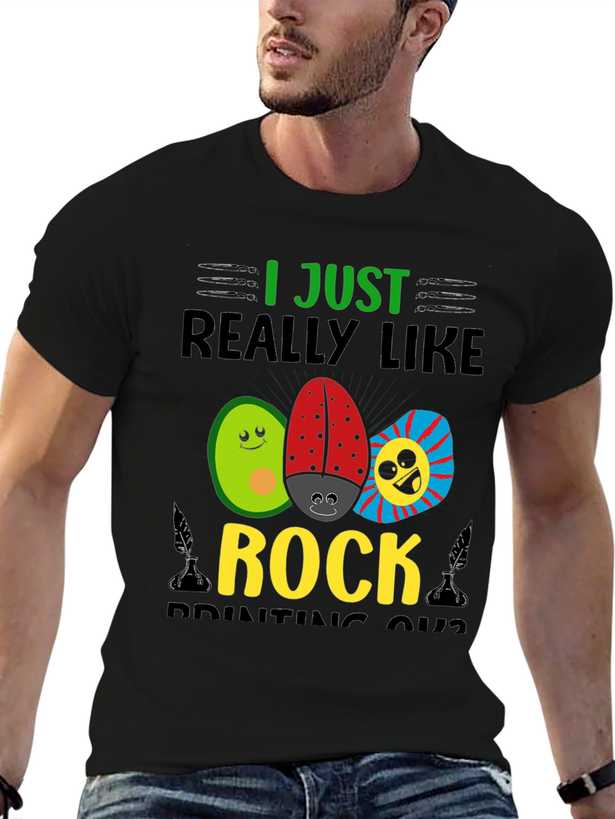 I Just Really Like Rock Printing Shirt