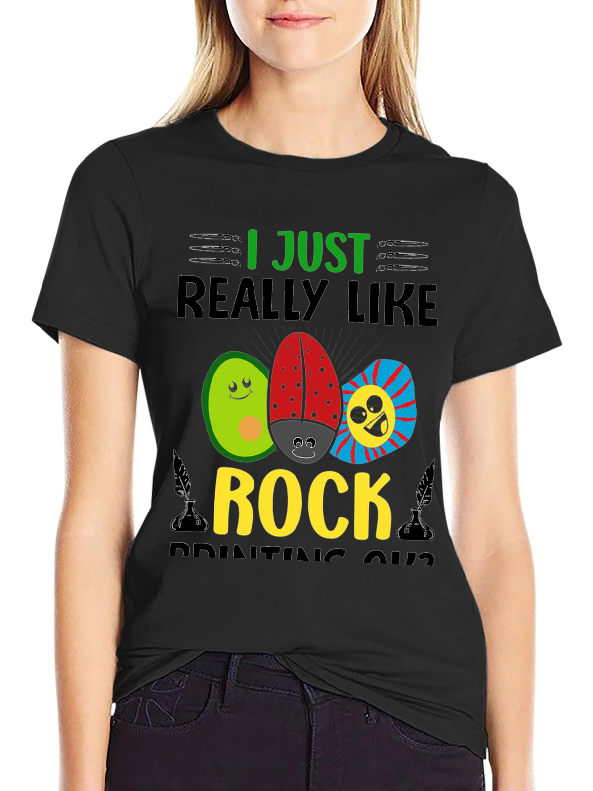 I Just Really Like Rock Printing Shirt