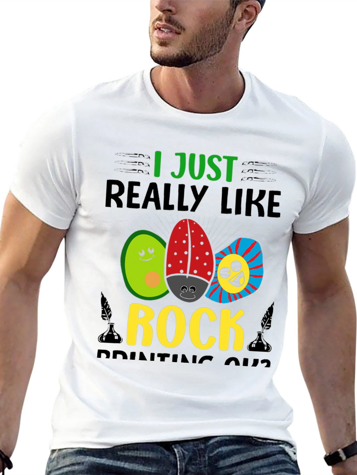 I Just Really Like Rock Printing Shirt
