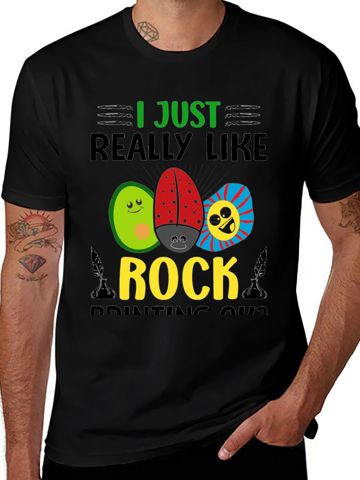 I Just Really Like Rock Printing Shirt