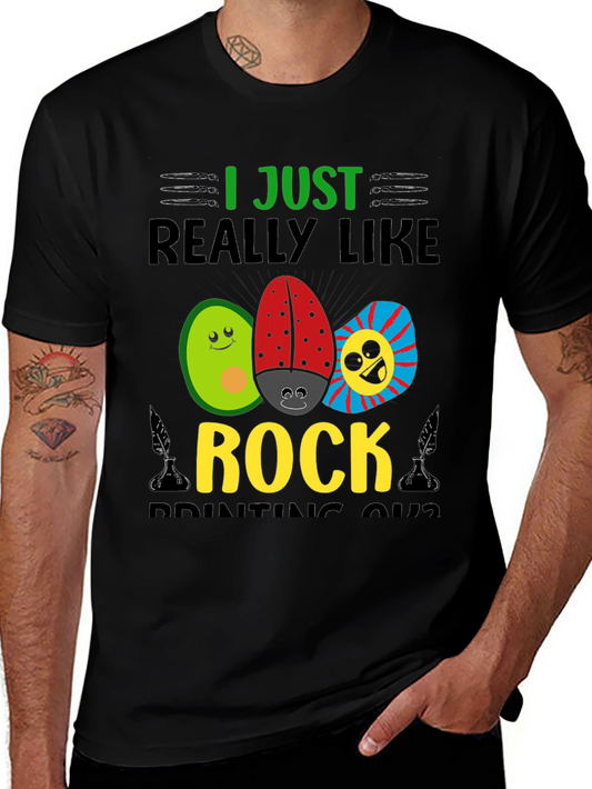 I Just Really Like Rock Printing Shirt