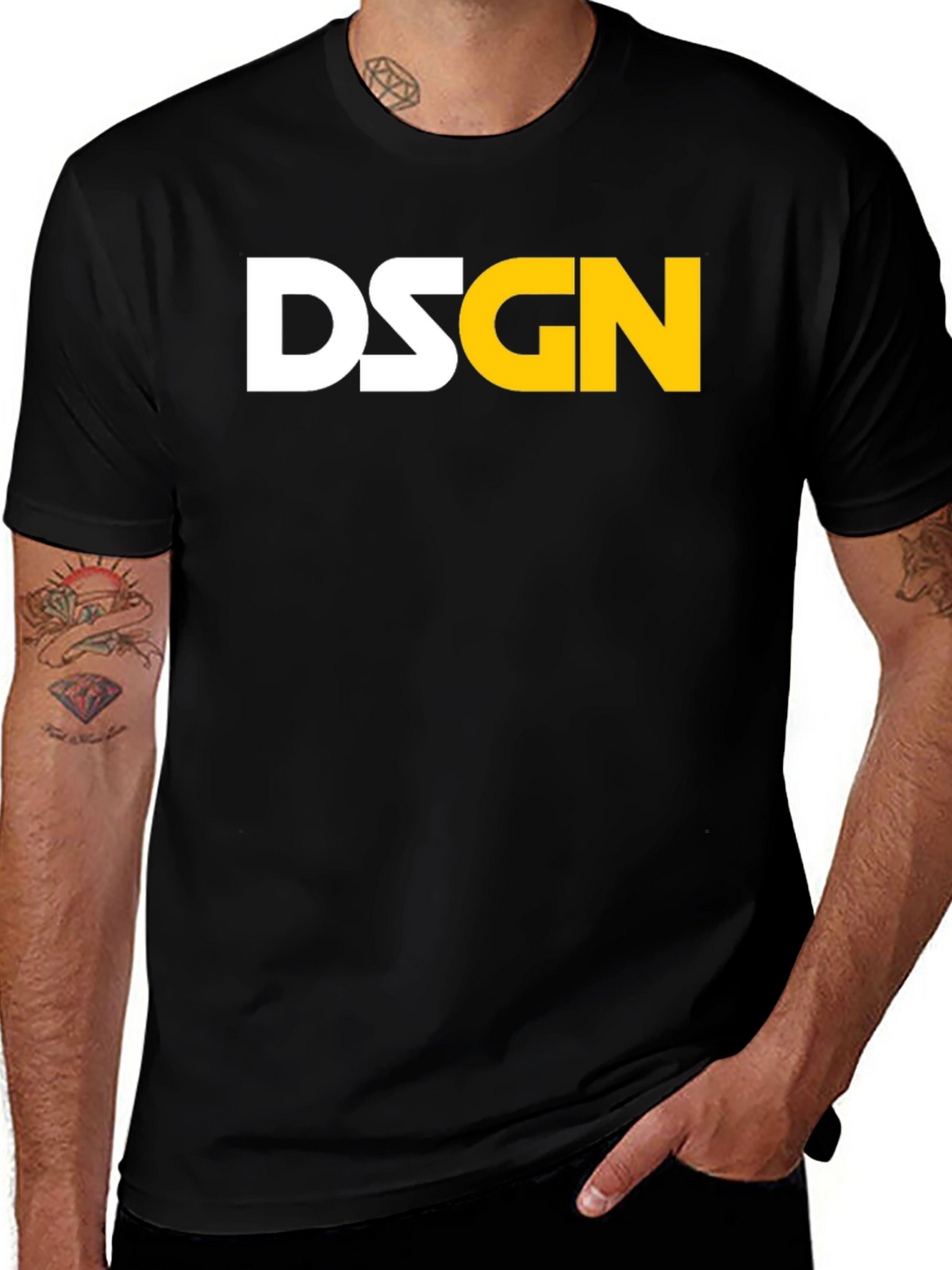 DSGN Black Graphic Tee - Modern Streetwear