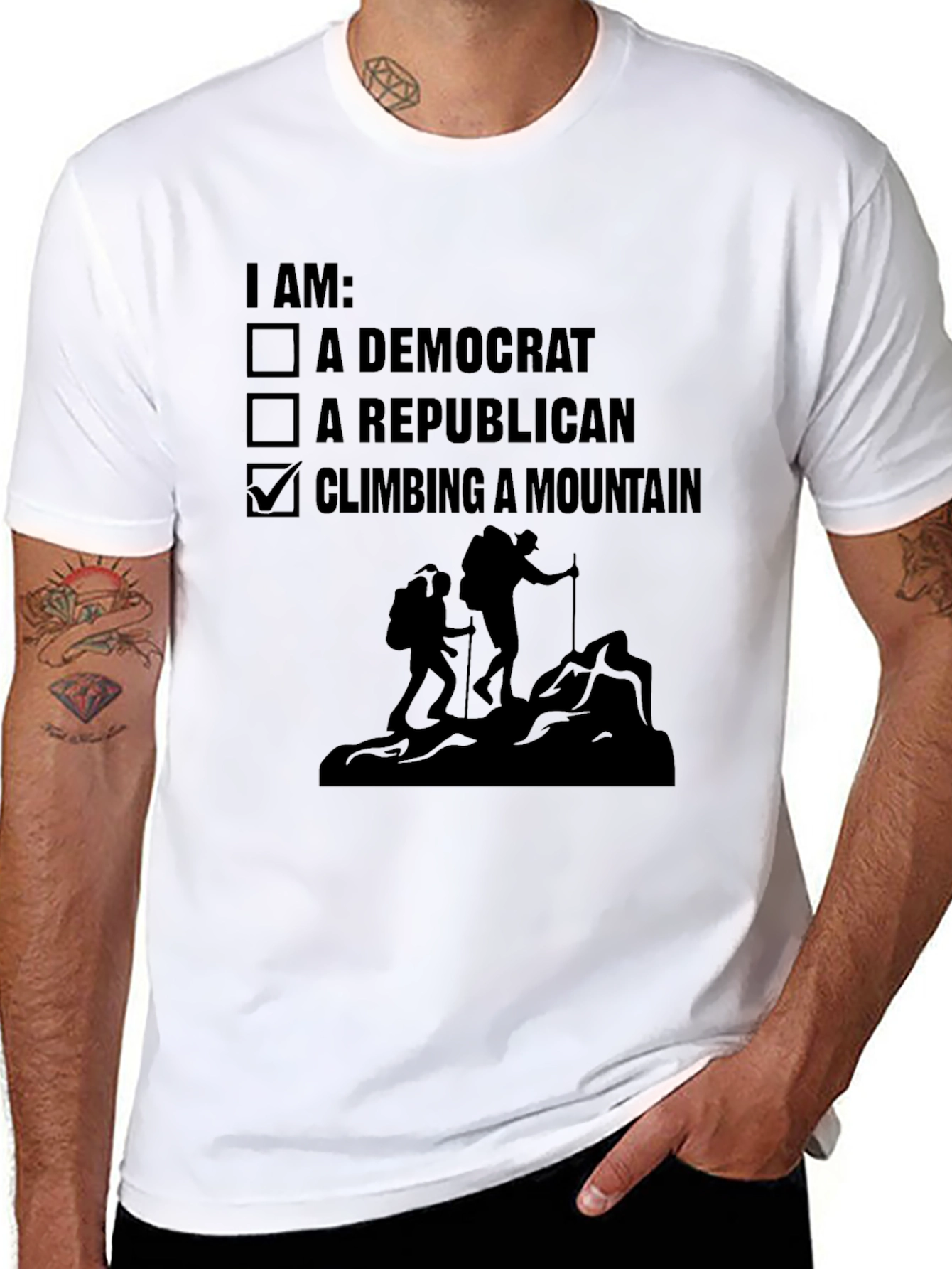 Climbing Mountain Political Choice T-Shirt