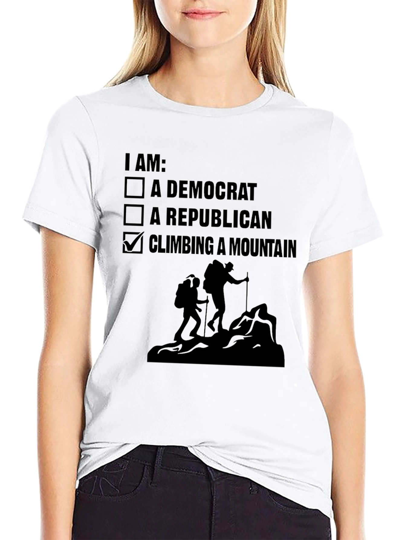 Climbing Mountain Political Choice T-Shirt