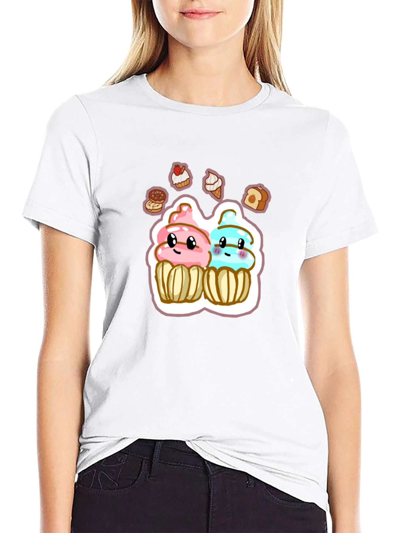 Cute Cartoon Cupcake T-Shirt