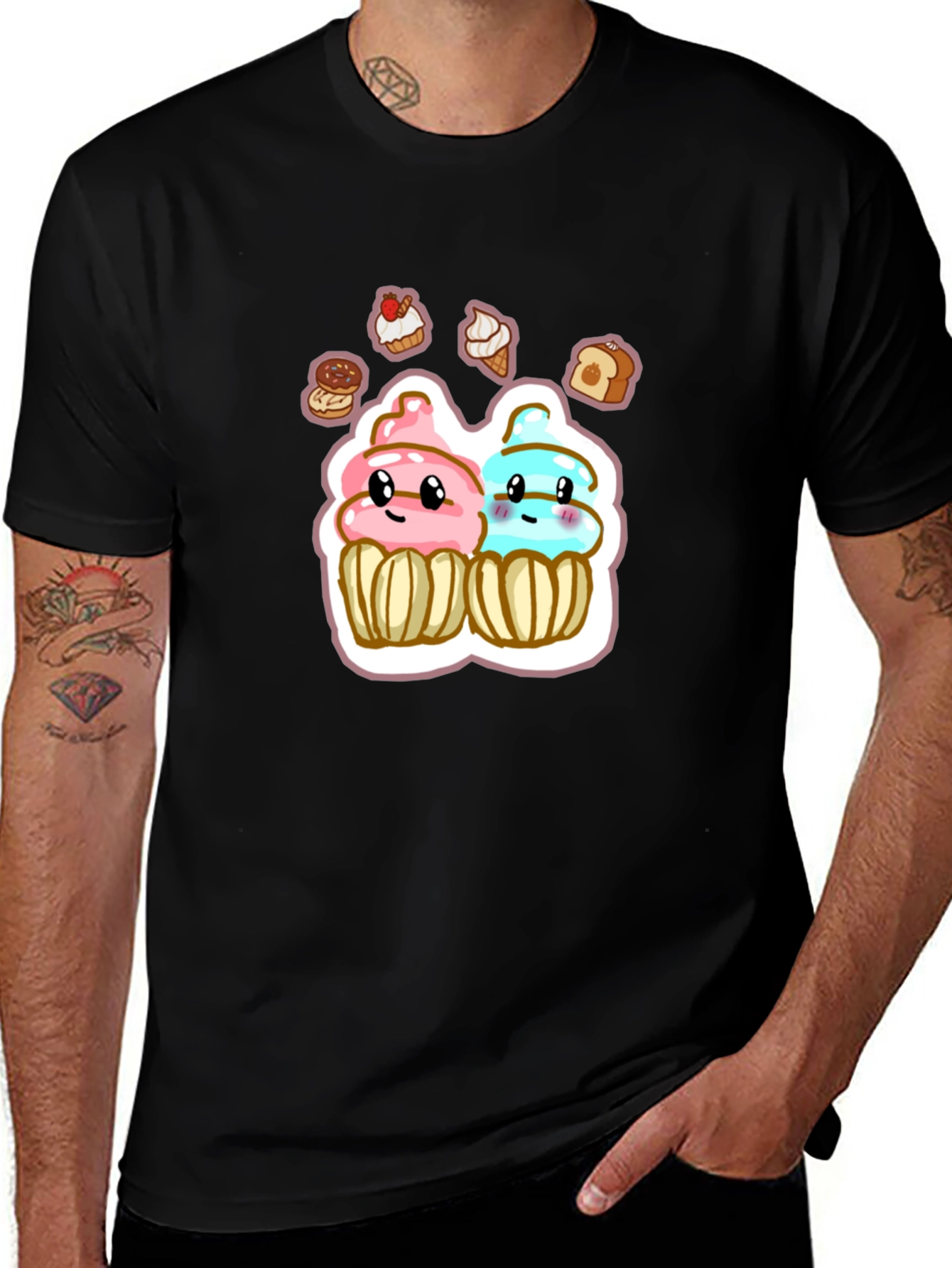 Cute Cartoon Cupcake T-Shirt
