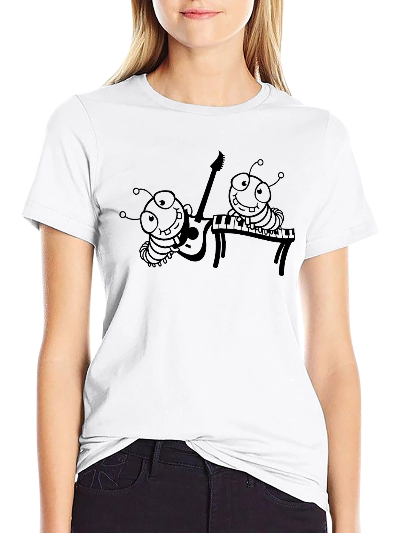 Cartoon Music Bugs Graphic Tee