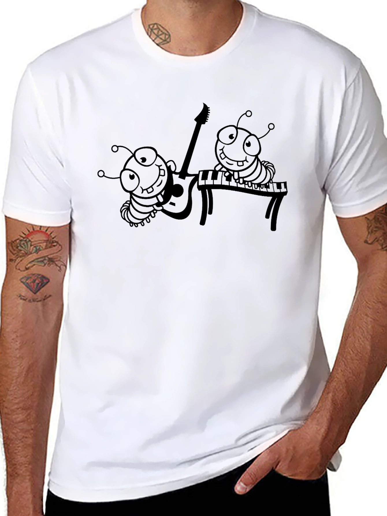 Cartoon Music Bugs Graphic Tee