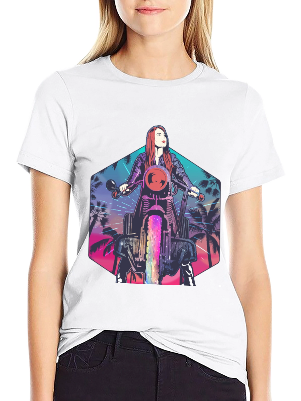 Retro Motorcycle Rider T-Shirt