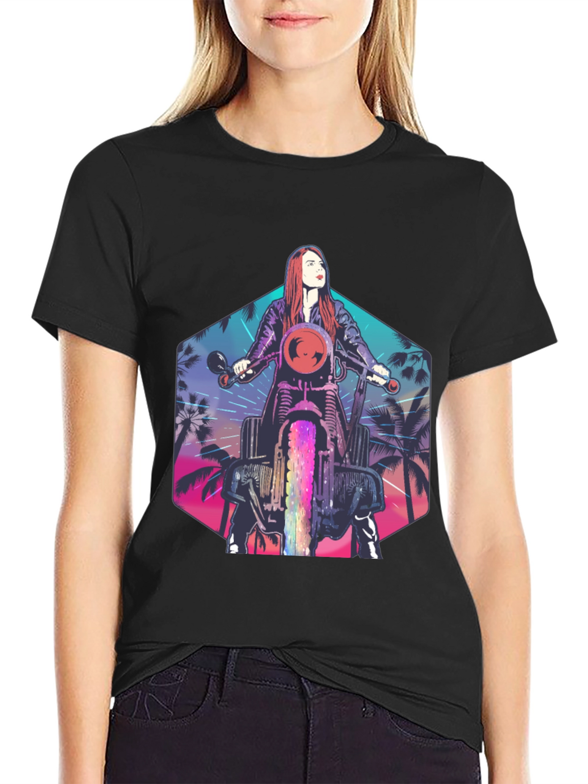 Retro Motorcycle Rider T-Shirt