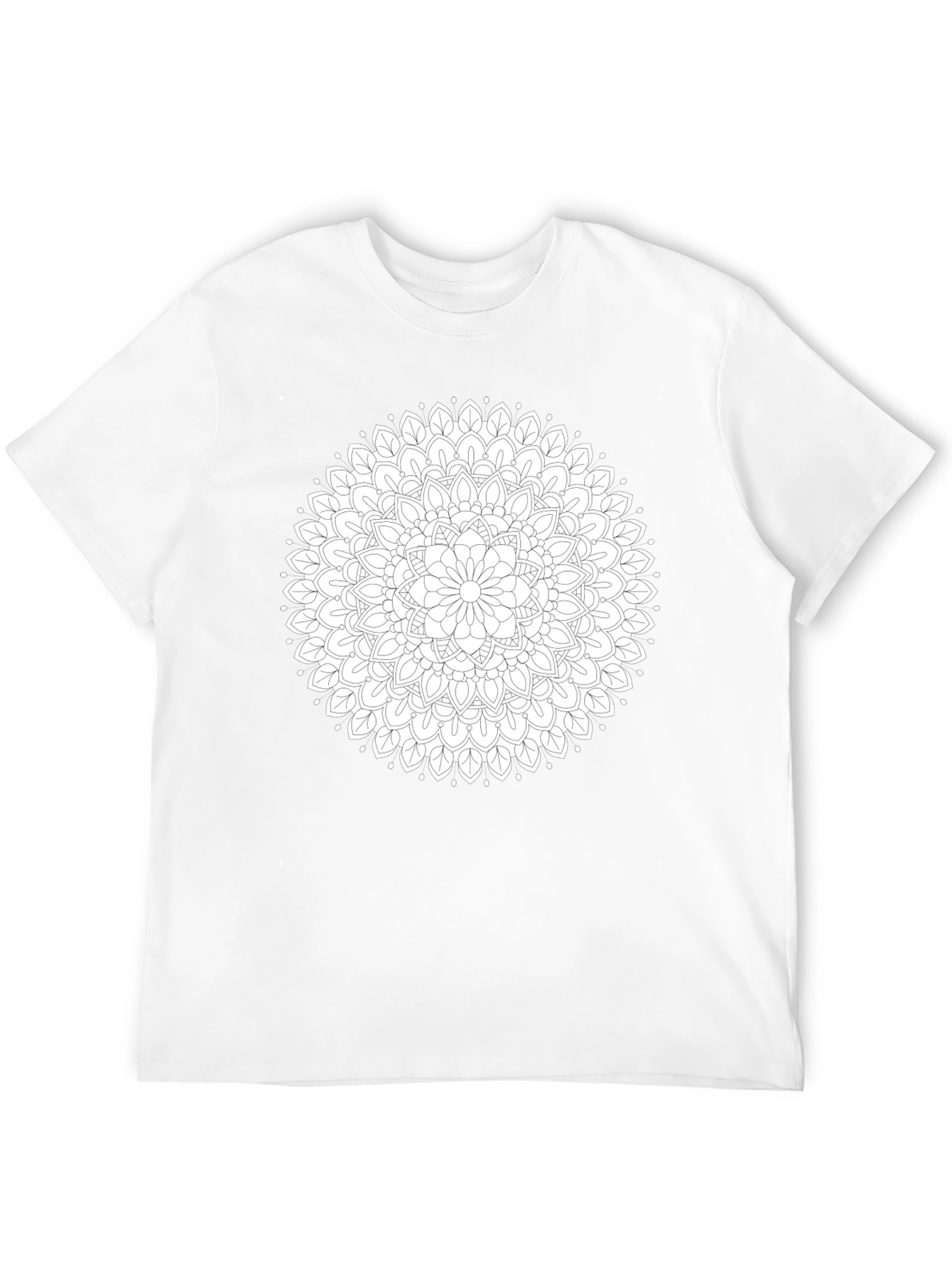 Black Mandala Graphic Tee - Stylish Cotton Blend