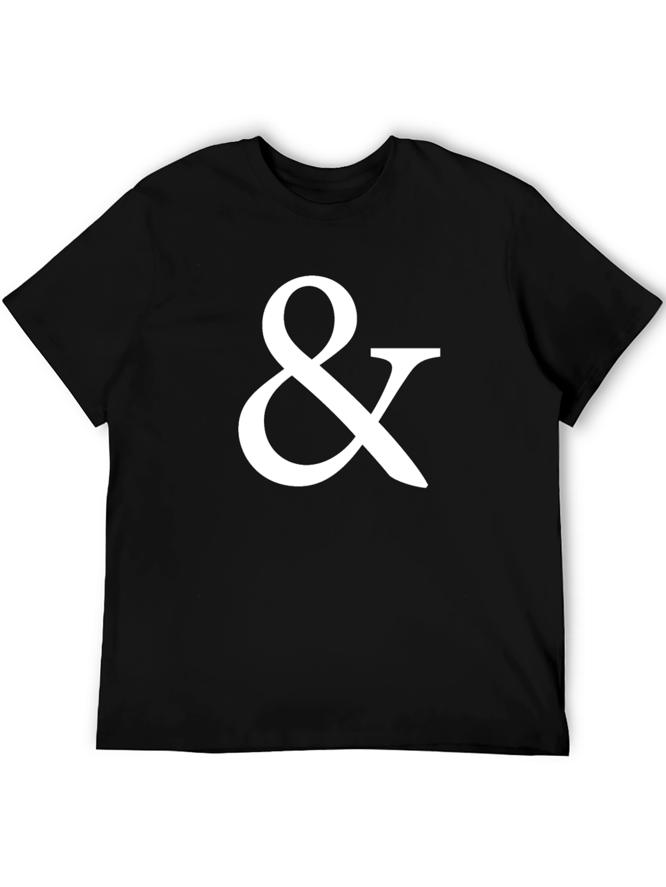 Ampersand Graphic Tee - Black Cotton Blend T-Shirt