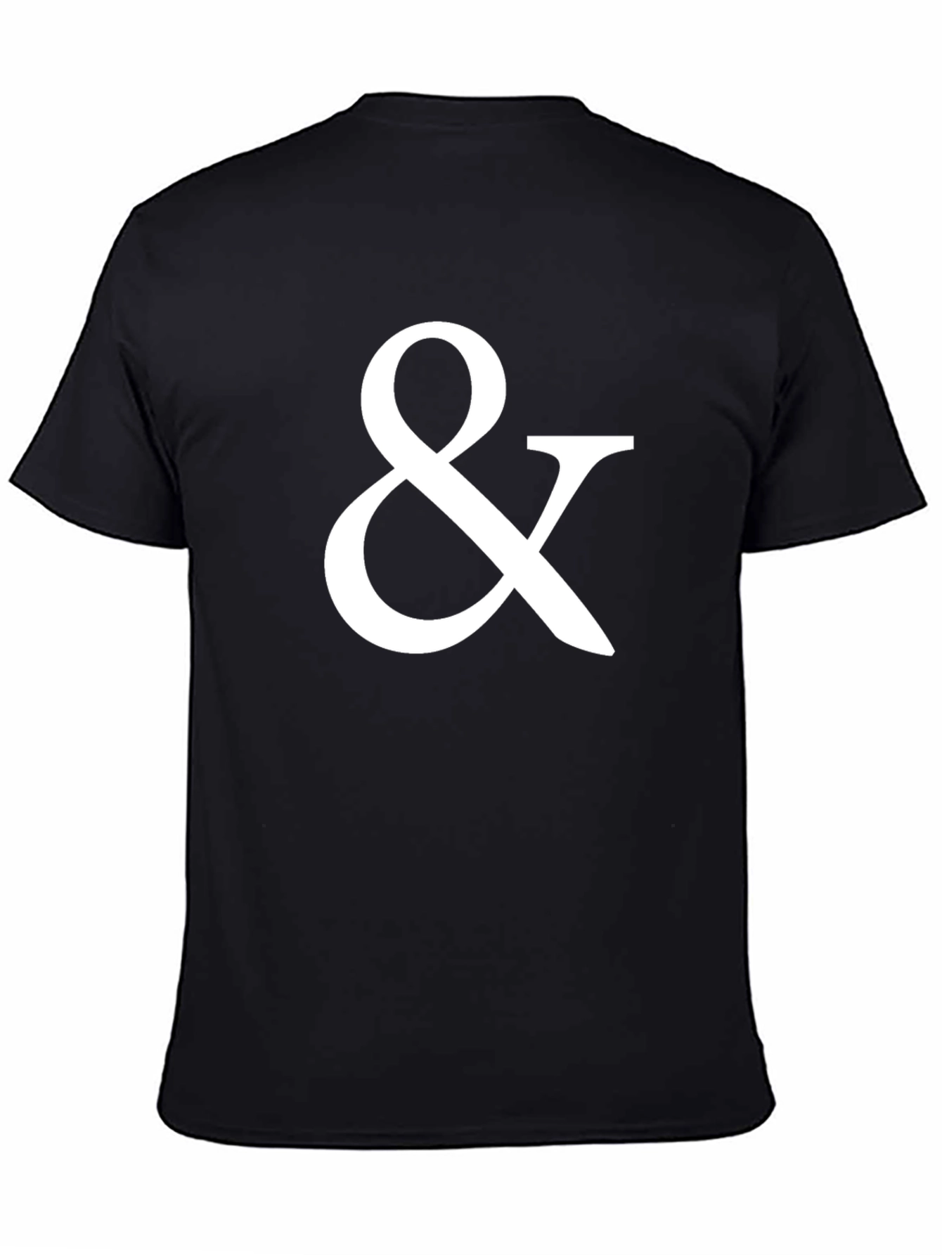 Ampersand Graphic Tee - Black Cotton Blend T-Shirt