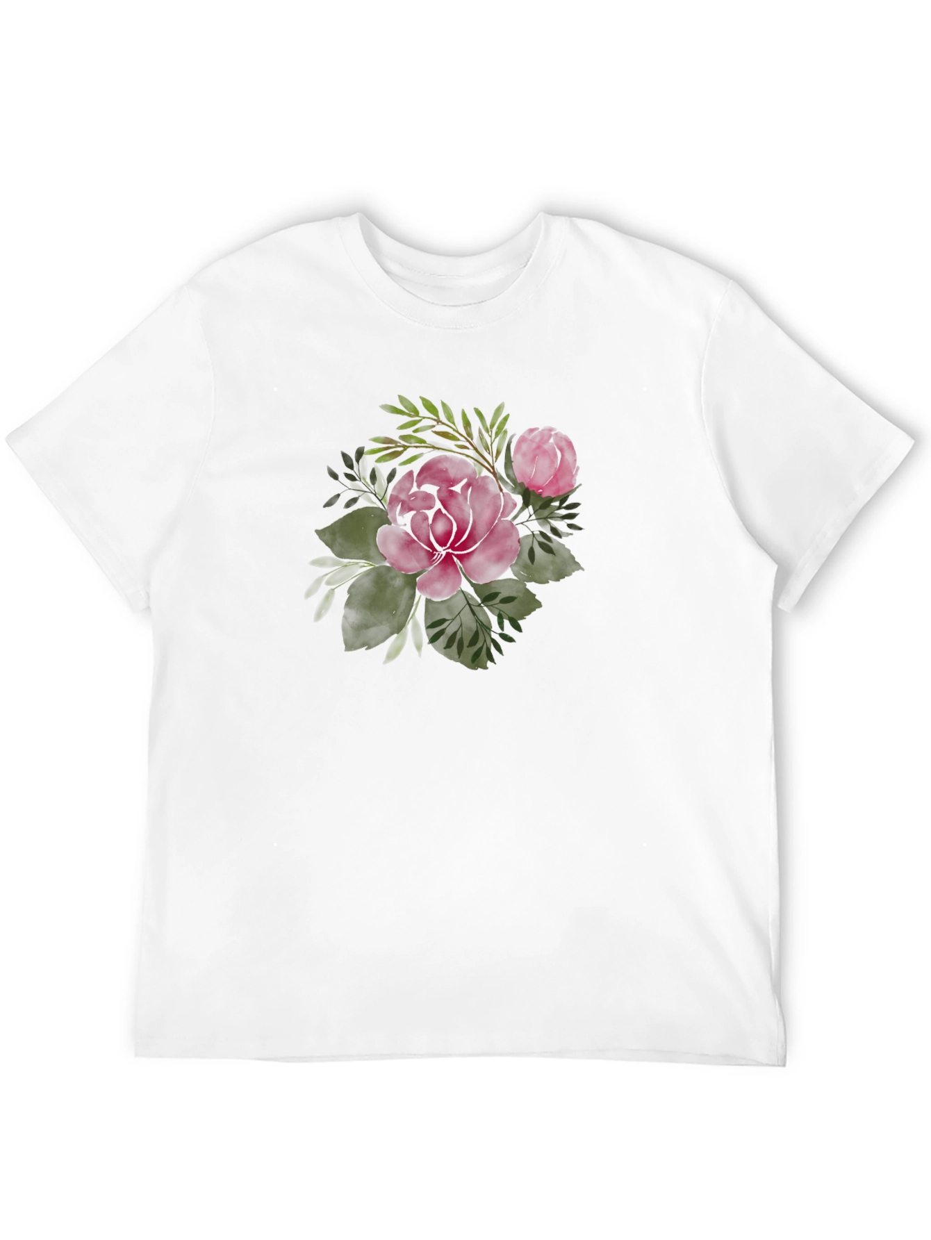 Burgundy Rose T-Shirt - Floral Graphic Tee