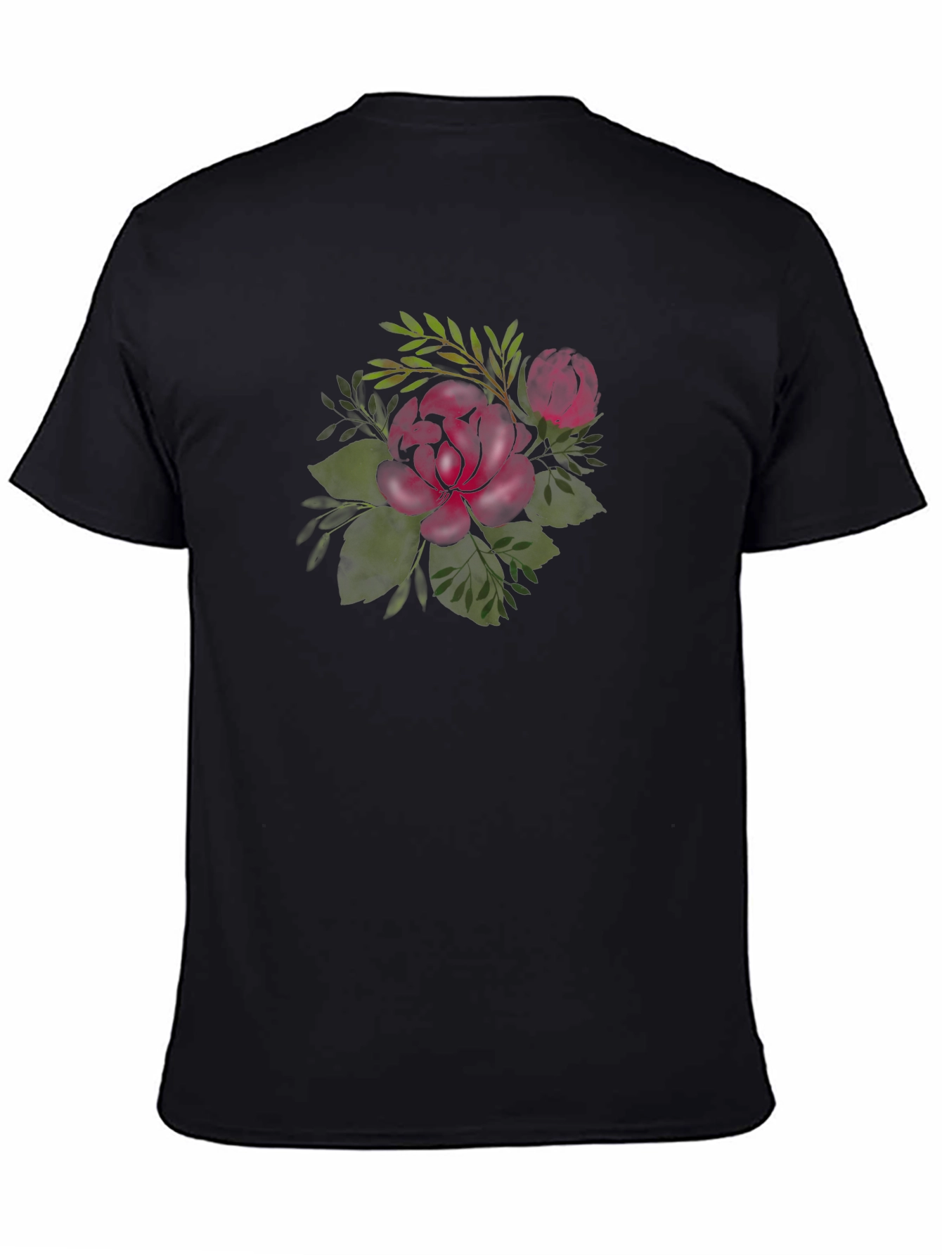 Burgundy Rose T-Shirt - Floral Graphic Tee