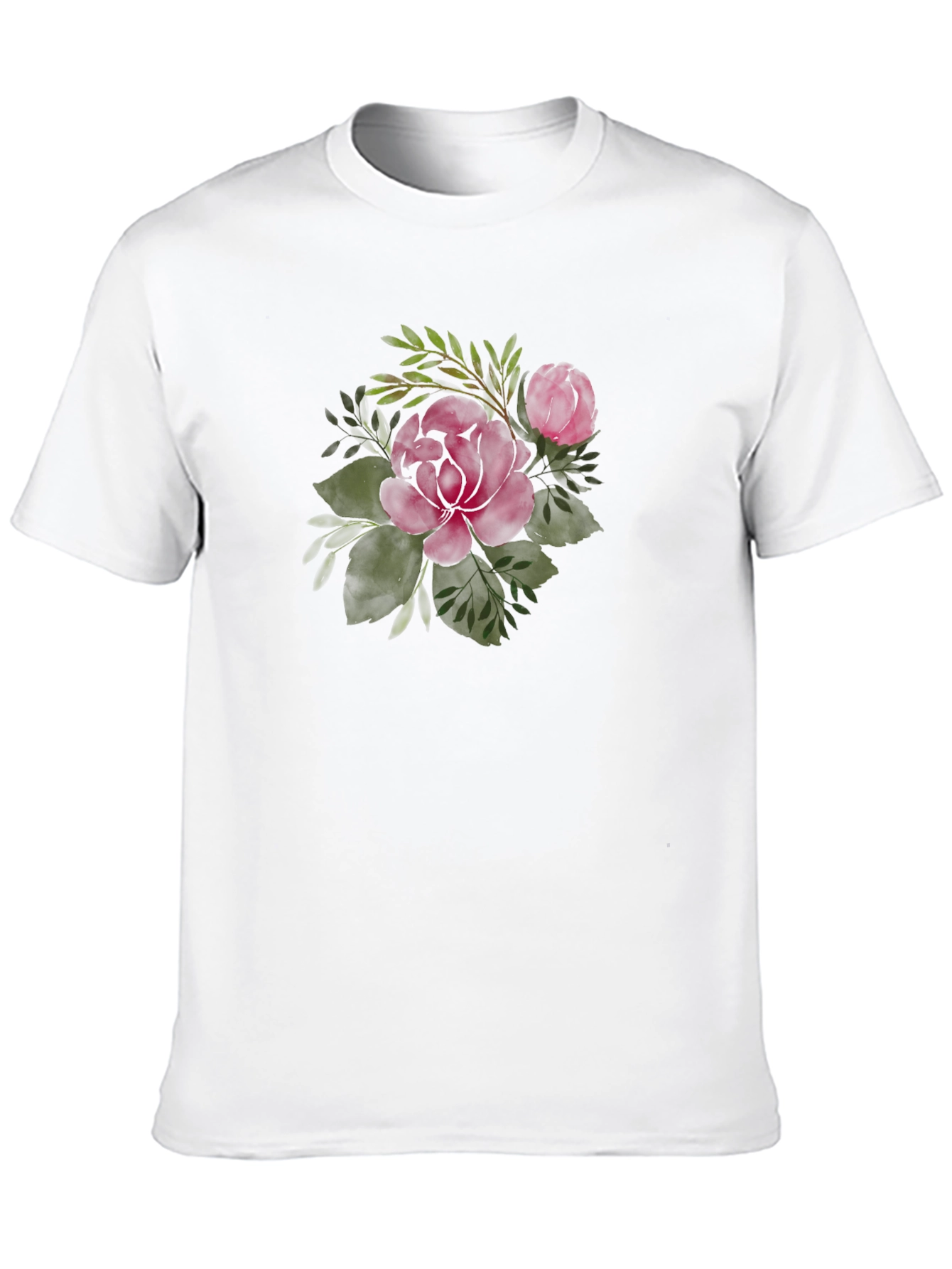 Burgundy Rose T-Shirt - Floral Graphic Tee