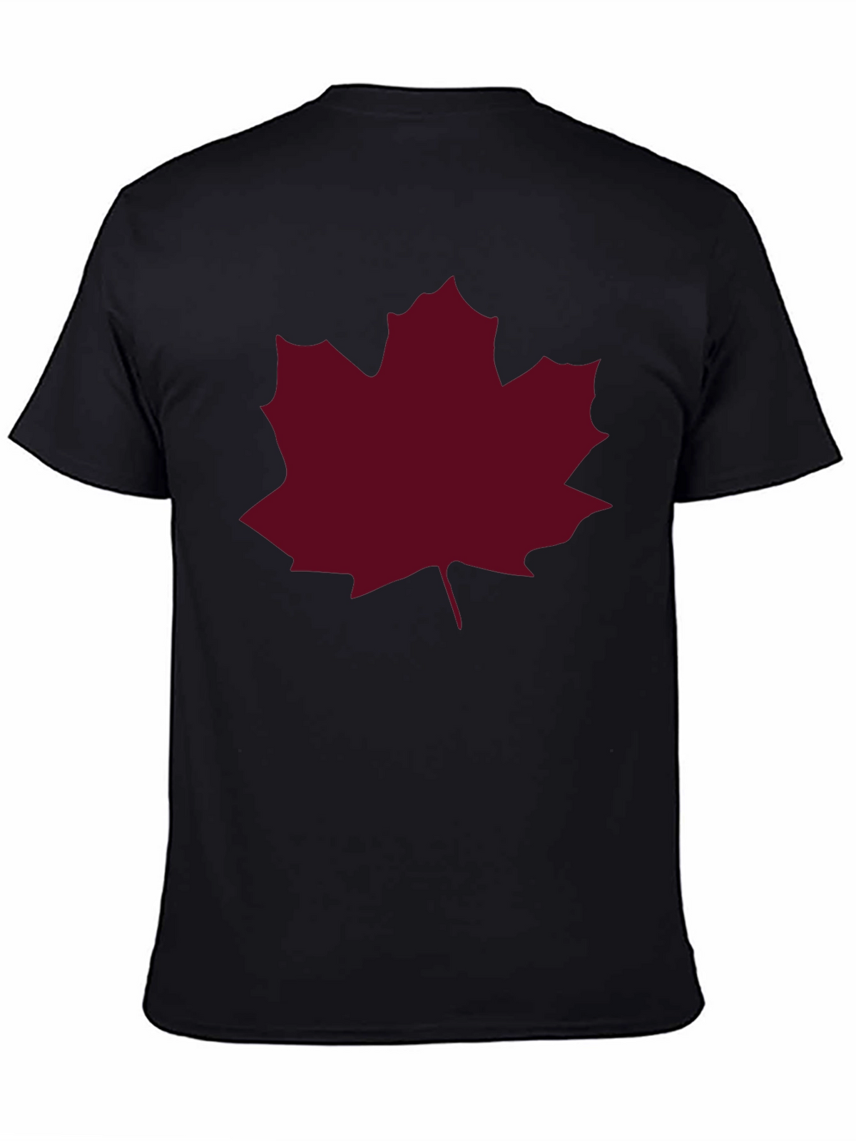 Maple Leaf Graphic Tee - Black Casual T-Shirt