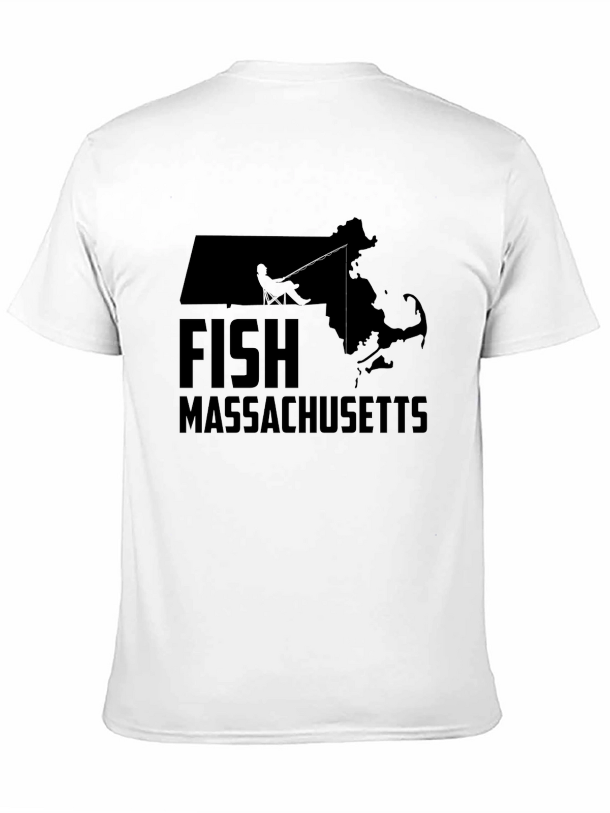 Fish Massachusetts Black T-Shirt
