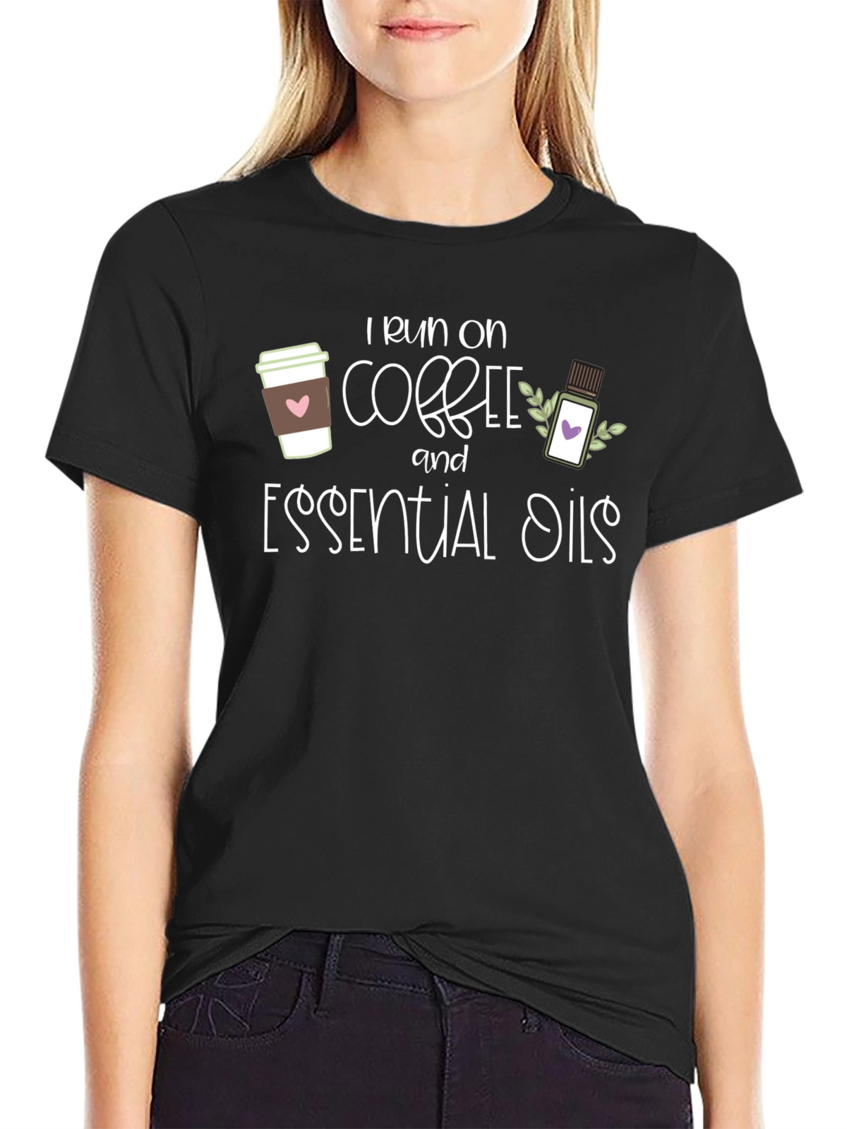 I Run on Coffee and Essential Oils T-Shirt