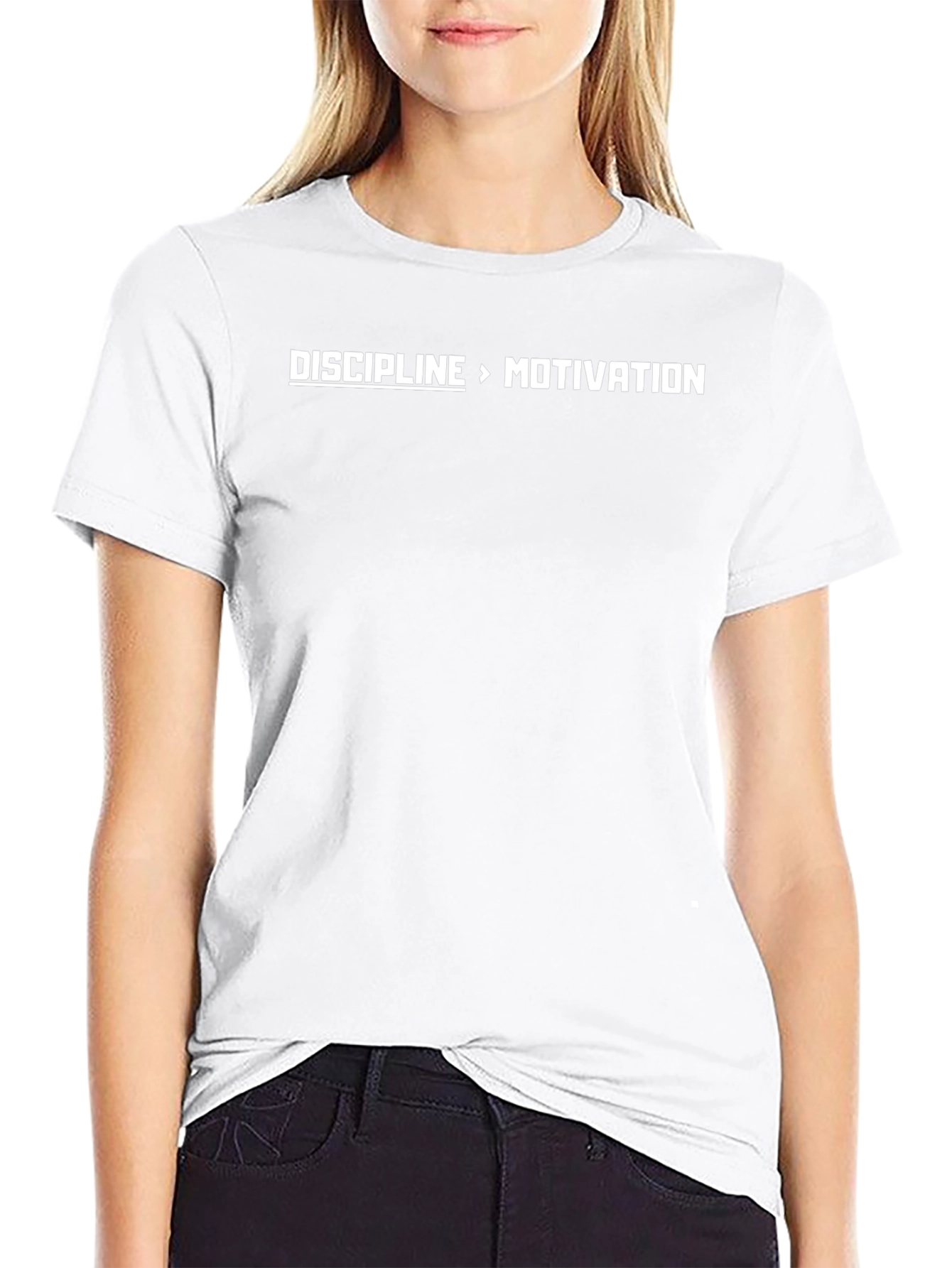 Discipline Over Motivation Black T-Shirt