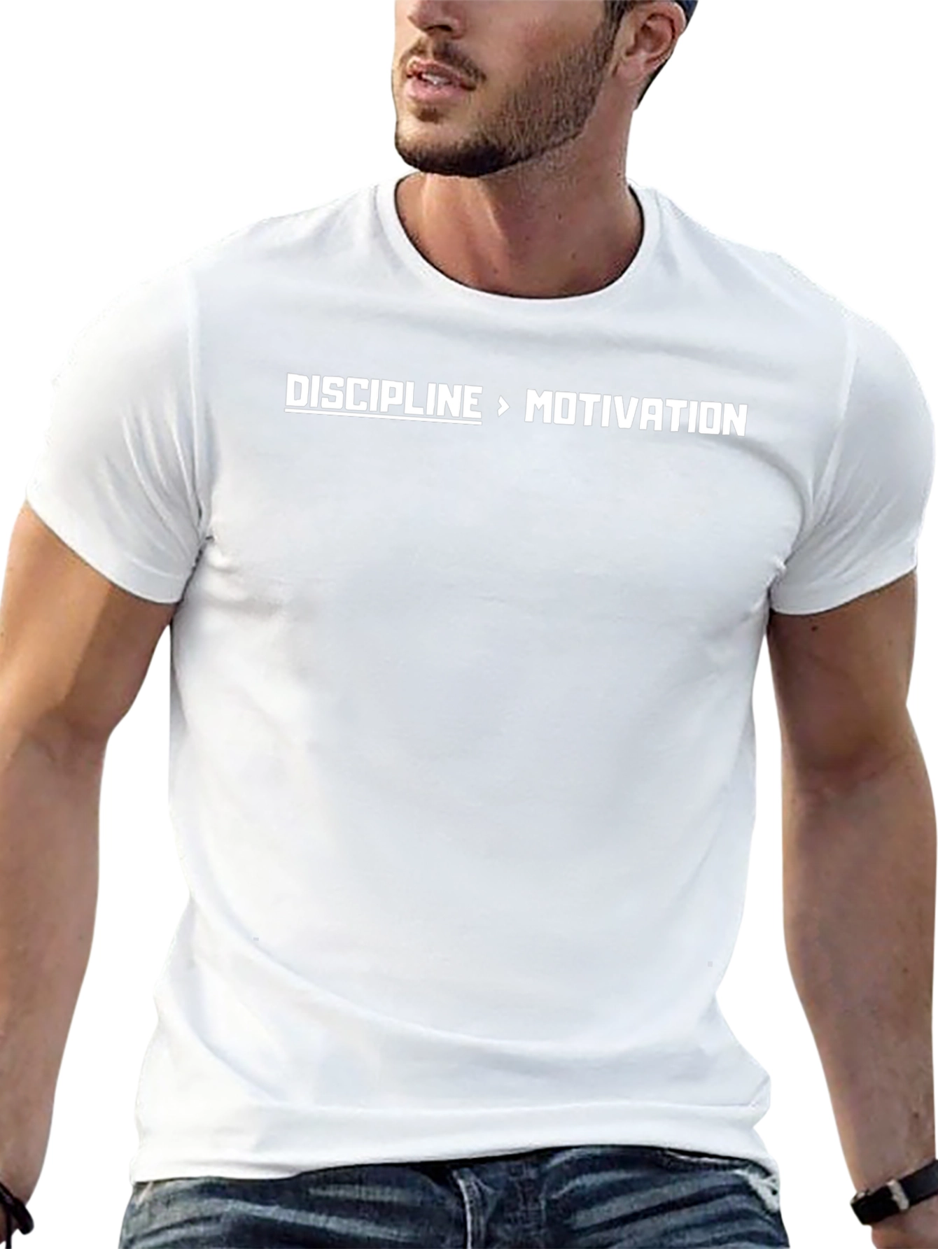 Discipline Over Motivation Black T-Shirt