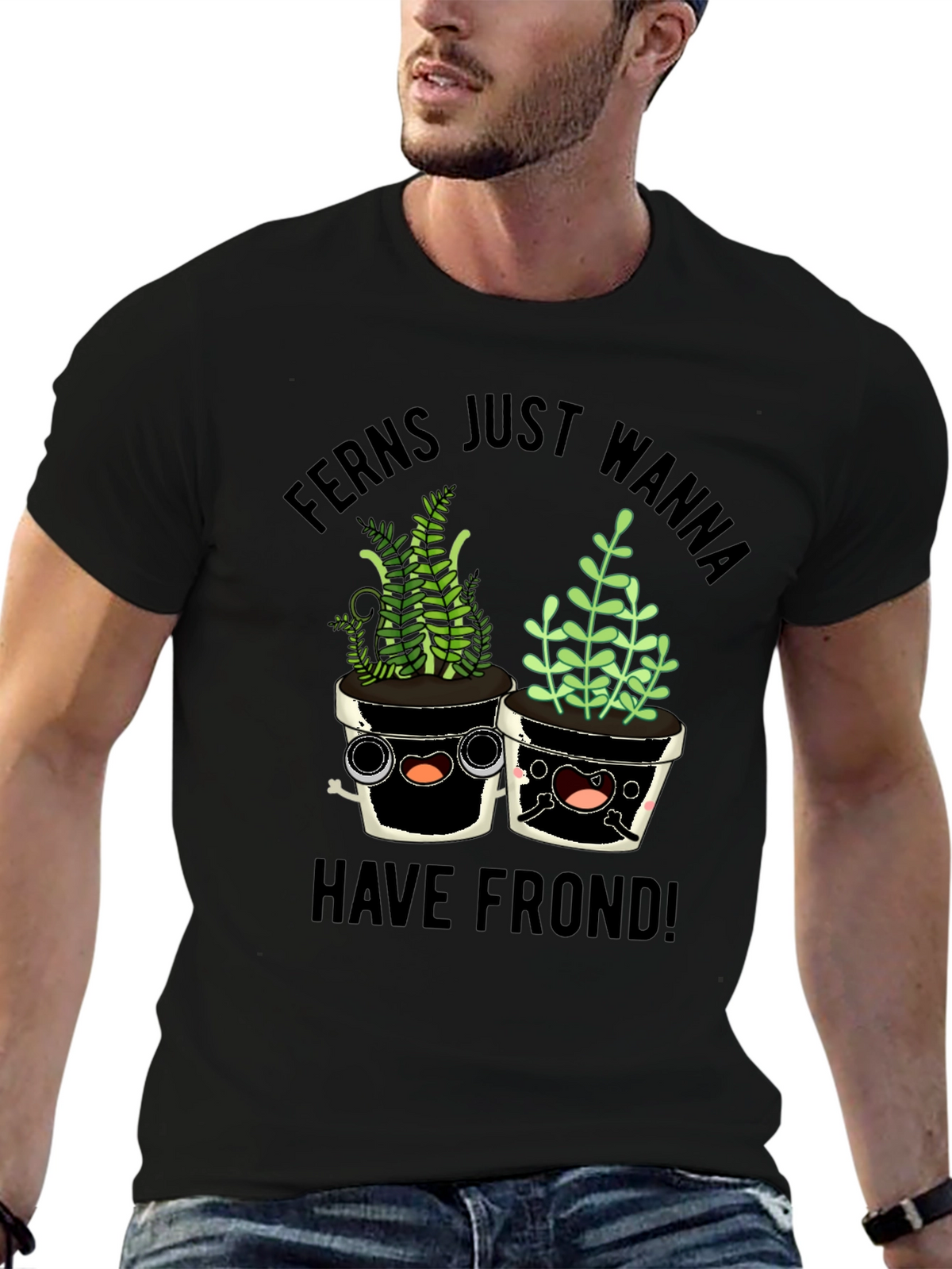 Funny Ferns Frond Graphic T-Shirt