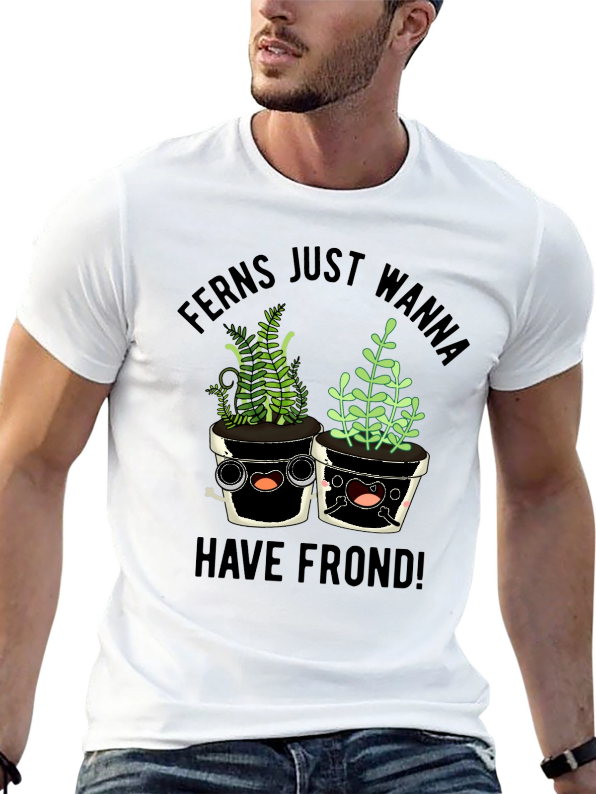 Funny Ferns Frond Graphic T-Shirt