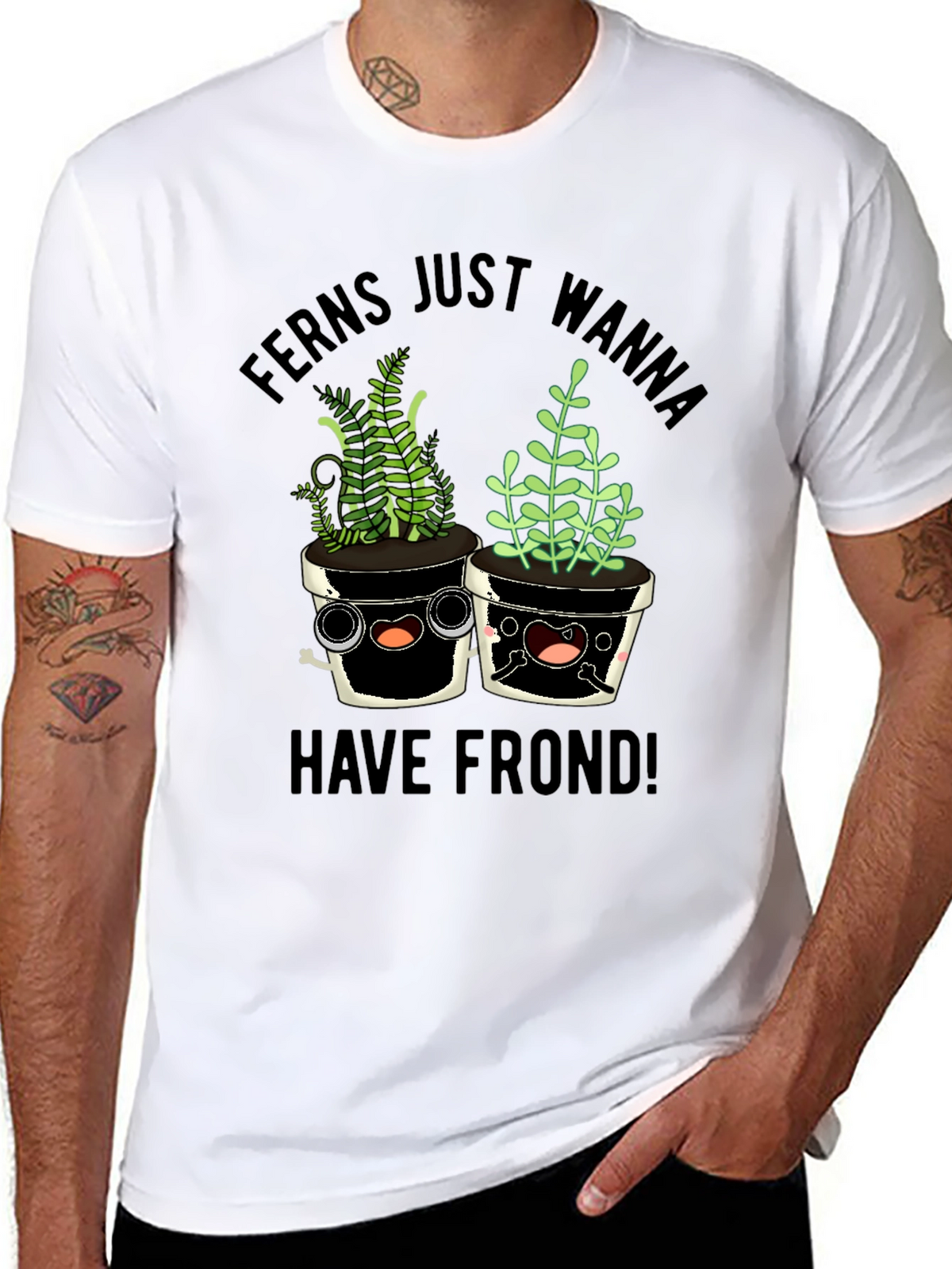 Funny Ferns Frond Graphic T-Shirt