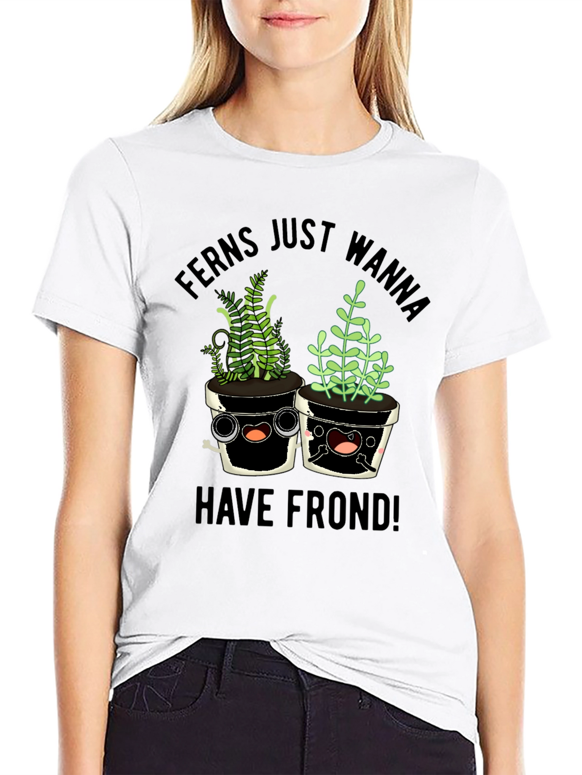 Funny Ferns Frond Graphic T-Shirt
