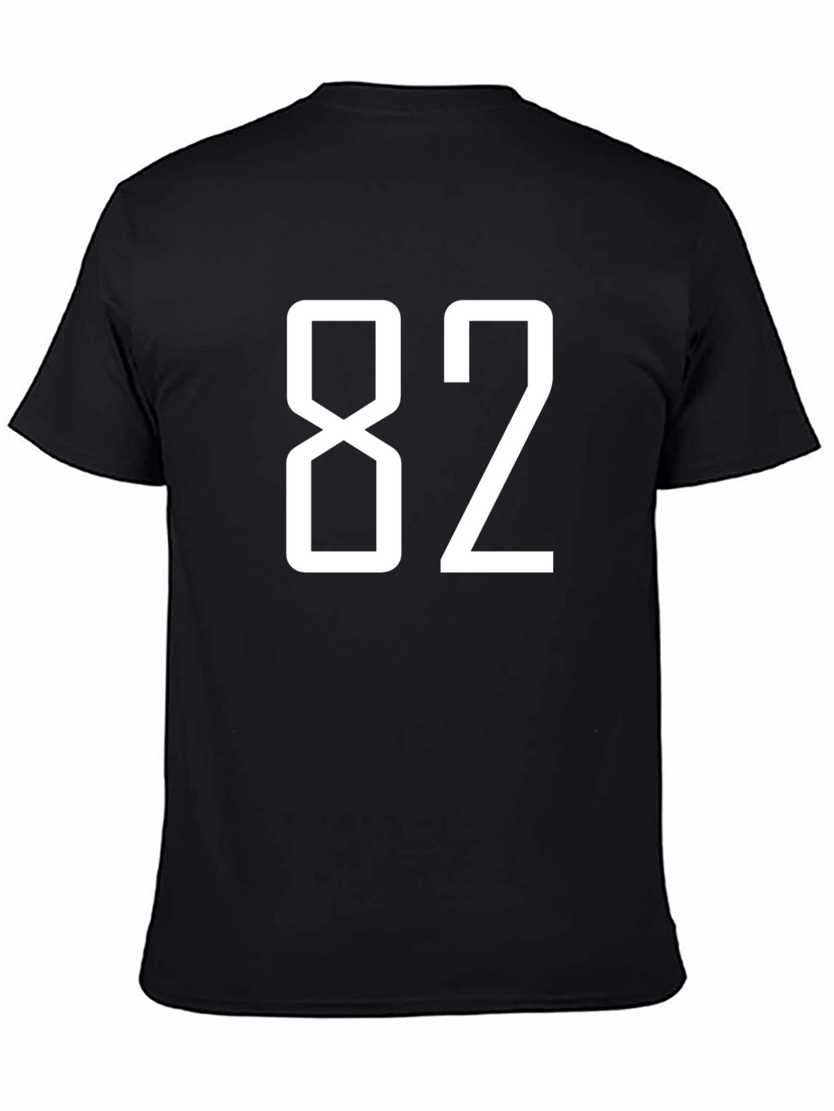 Number 82 Graphic Black T-Shirt