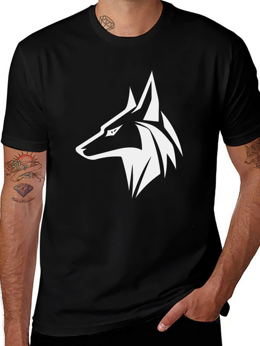 Black Wolf Graphic Tee - Stylish Mens T-Shirt