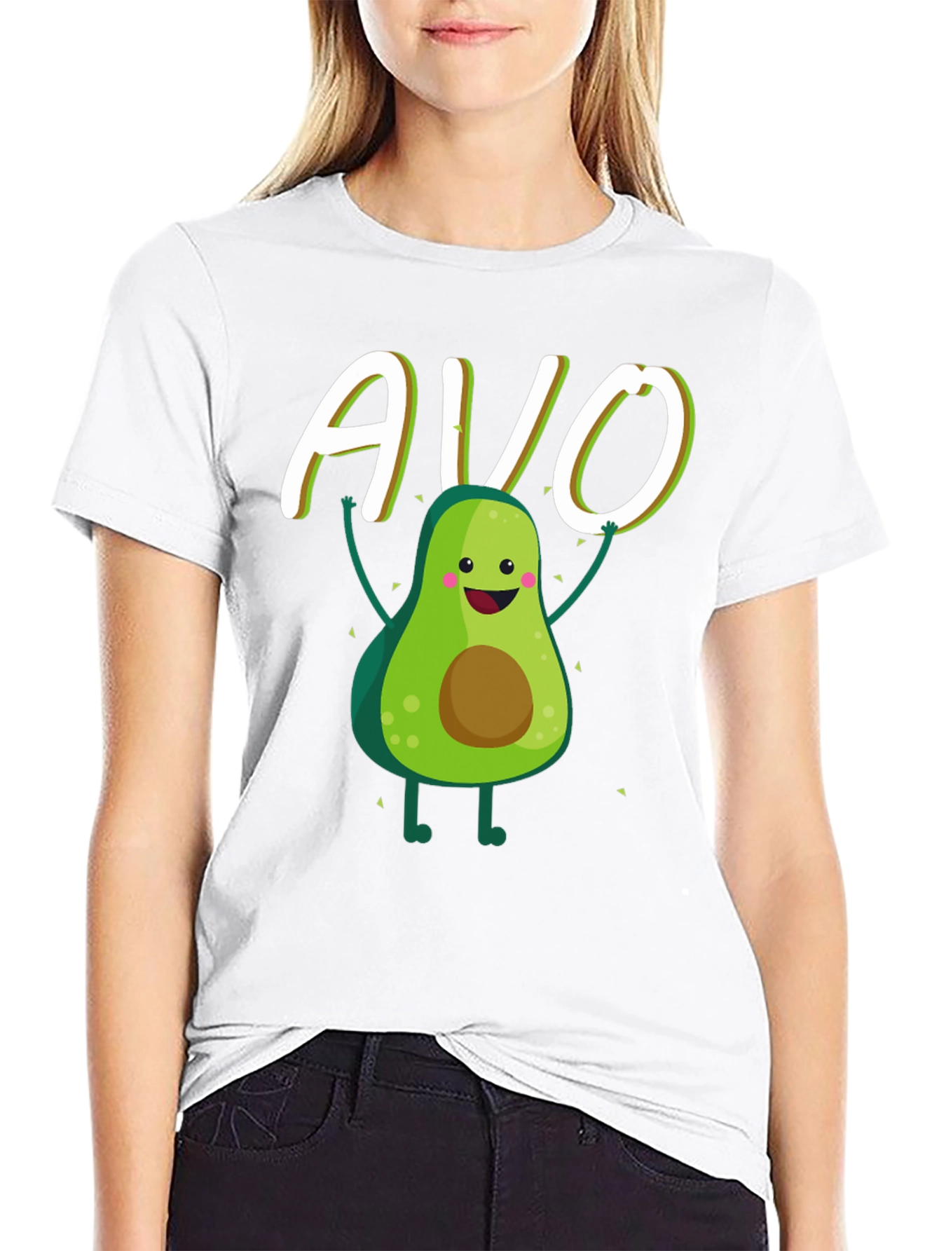 Cute Avocado Graphic T-Shirt