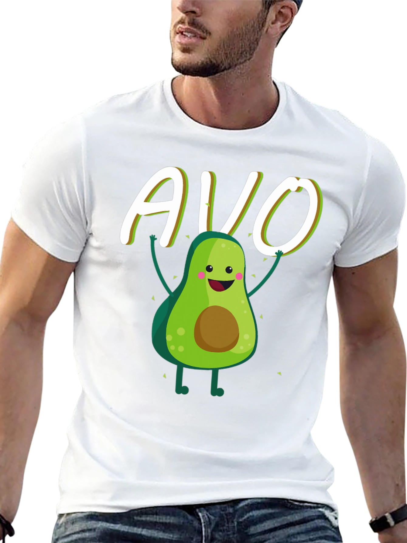 Cute Avocado Graphic T-Shirt