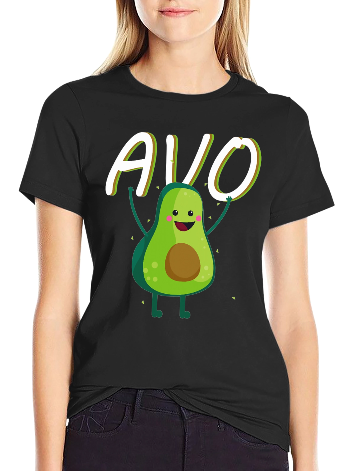 Cute Avocado Graphic T-Shirt
