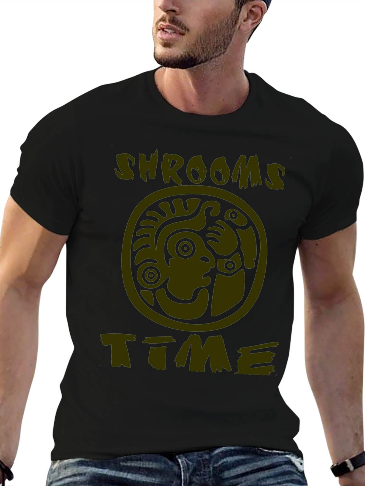 Shrooms Time Graphic T-Shirt - Edgy Style