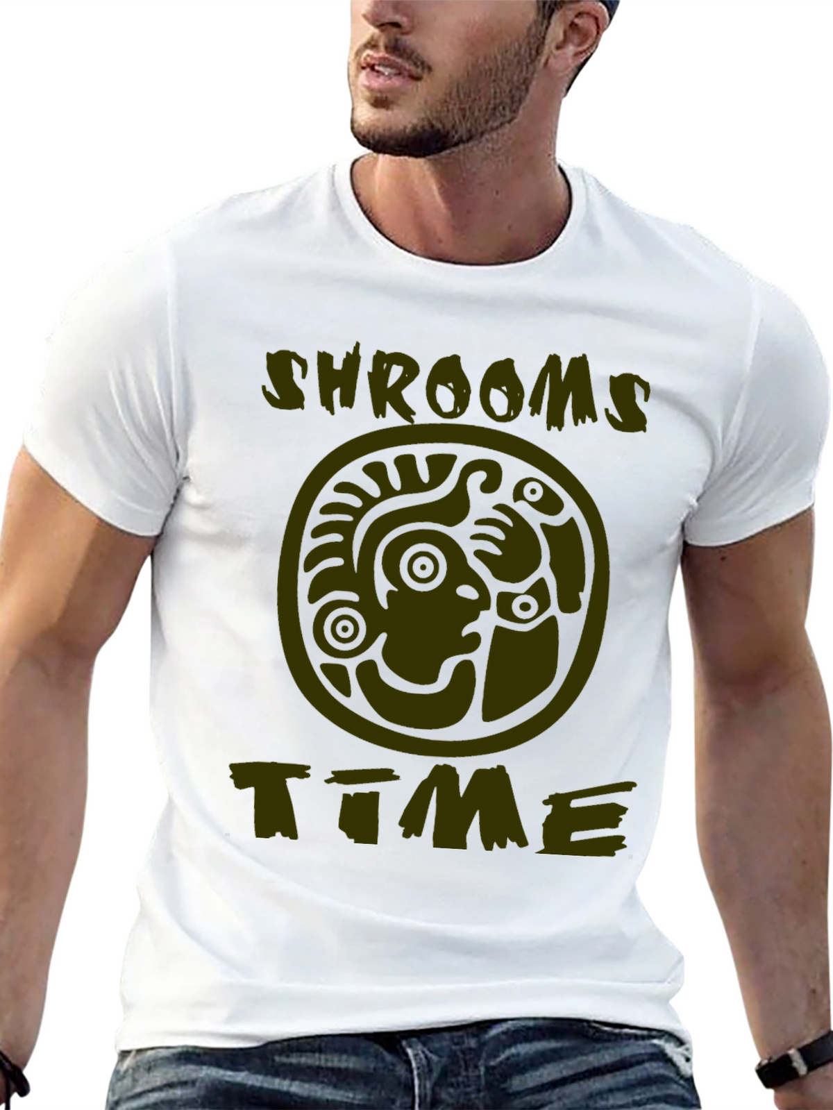 Shrooms Time Graphic T-Shirt - Edgy Style