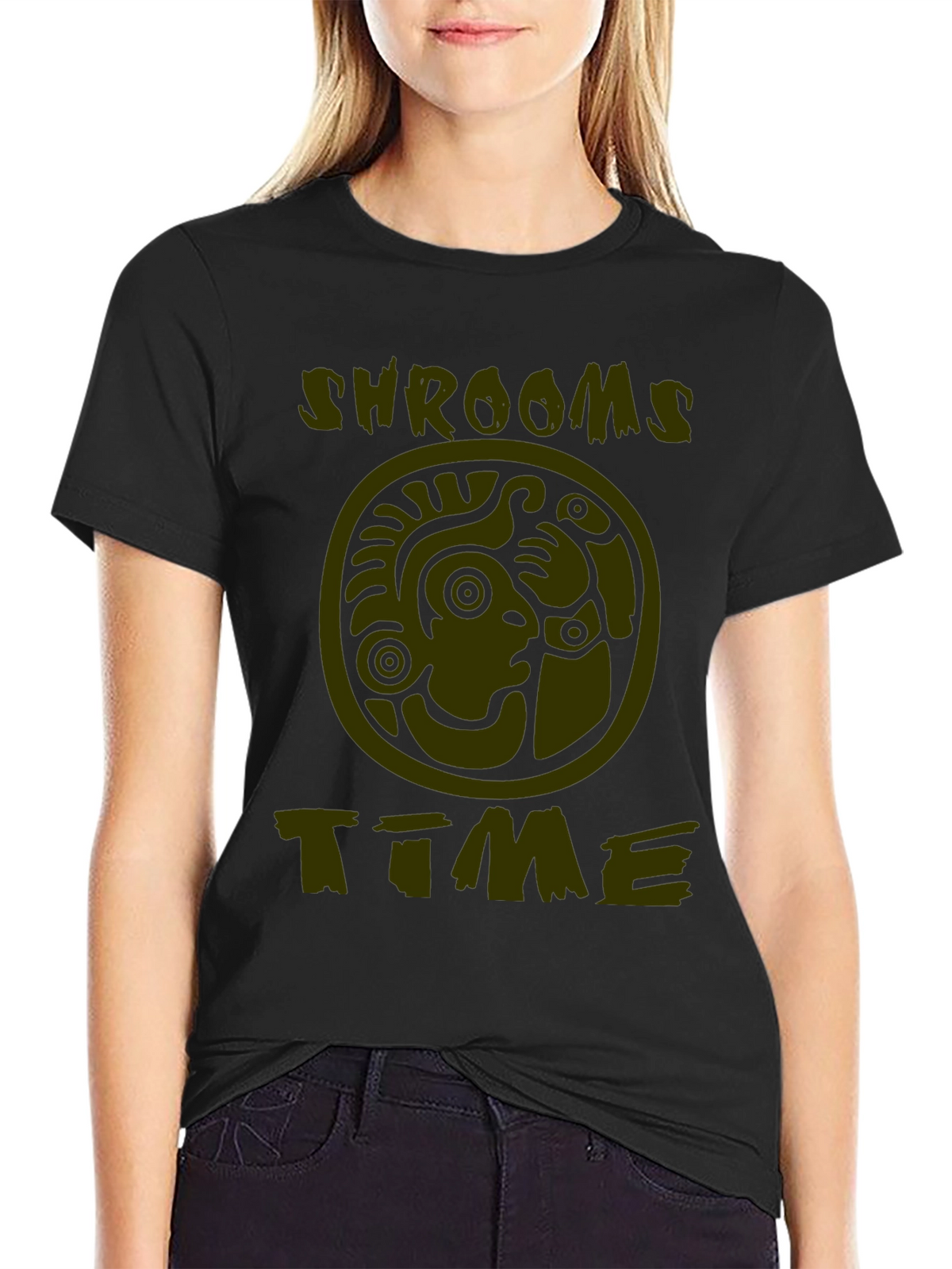 Shrooms Time Graphic T-Shirt - Edgy Style