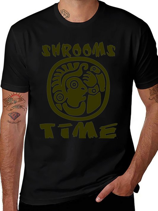 Shrooms Time Graphic T-Shirt - Edgy Style
