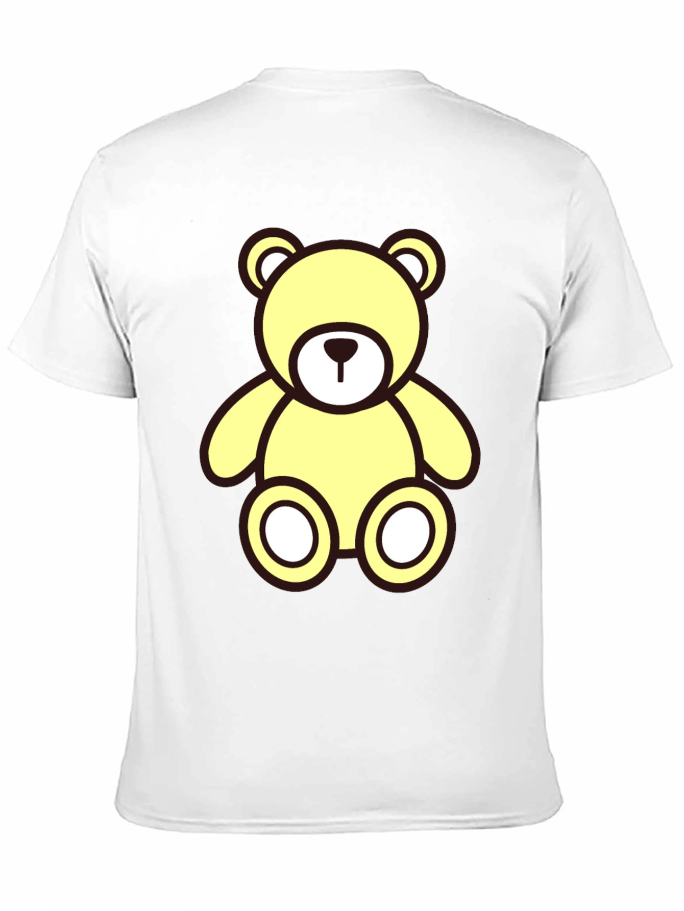 Cute Yellow Teddy Bear Graphic T-Shirt - Casual Style
