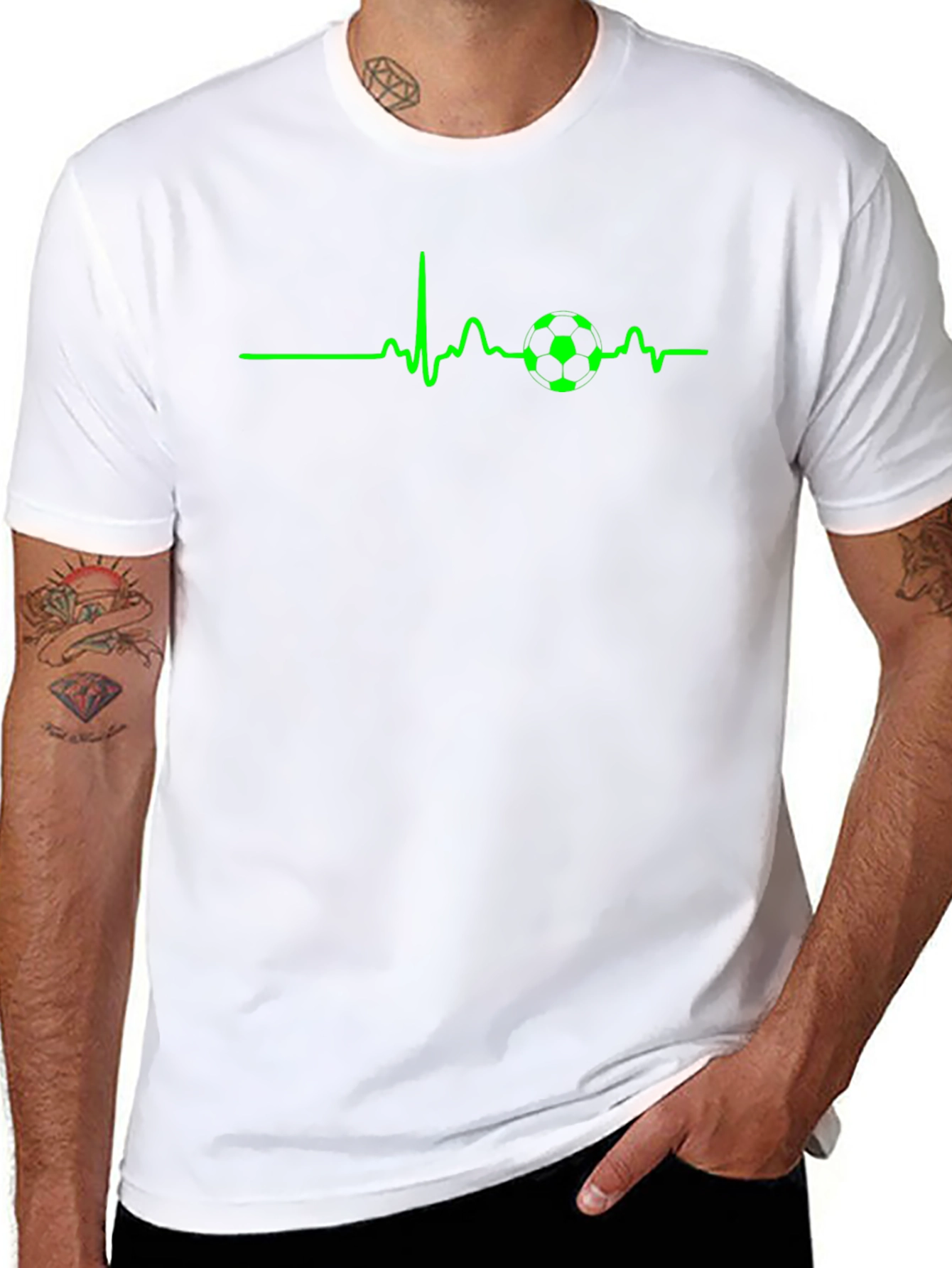 Soccer Heartbeat T-Shirt - Passionate Fan Tee