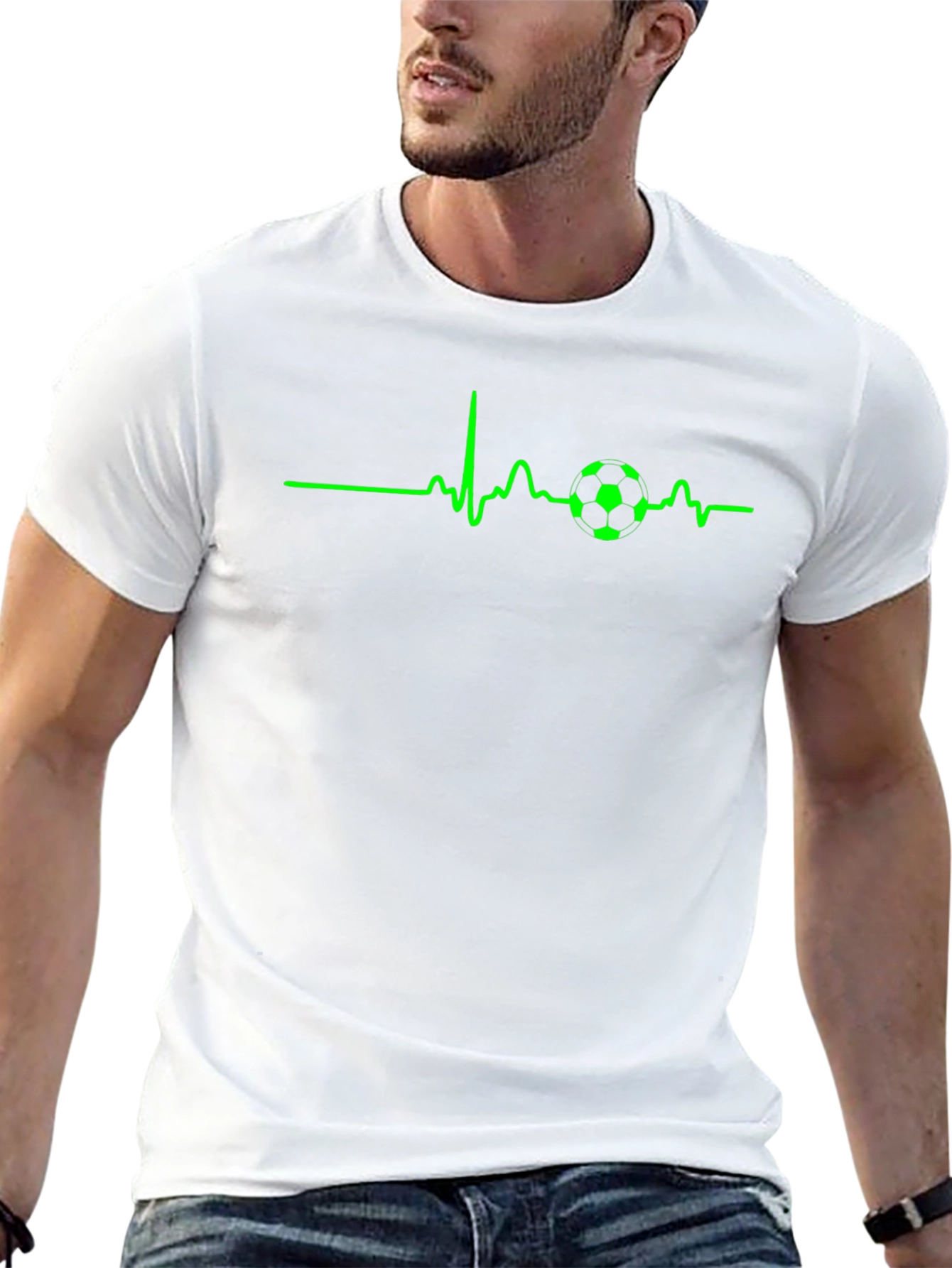 Soccer Heartbeat T-Shirt - Passionate Fan Tee