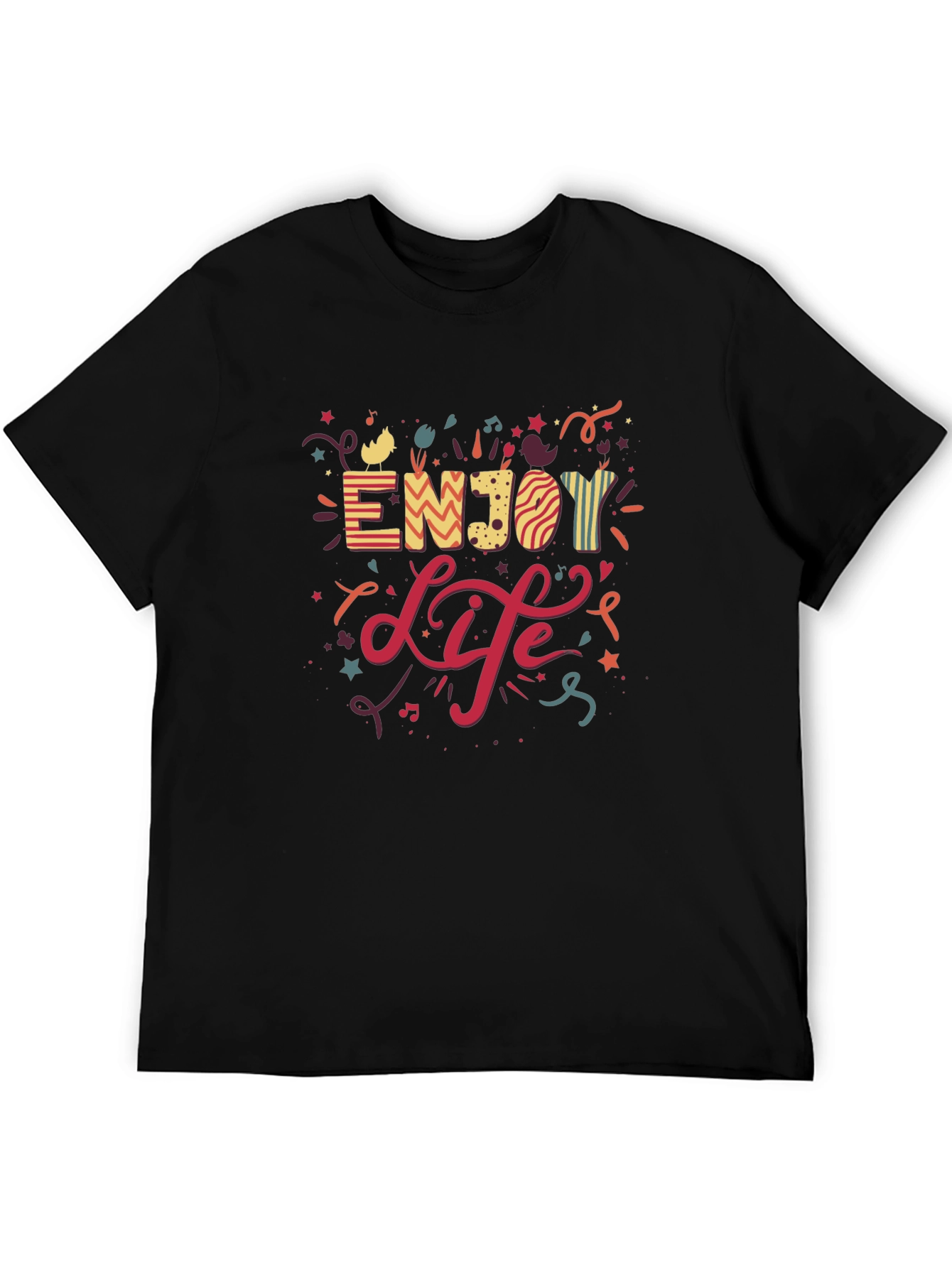 Enjoy Life Graphic T-Shirt - Casual Black Tee