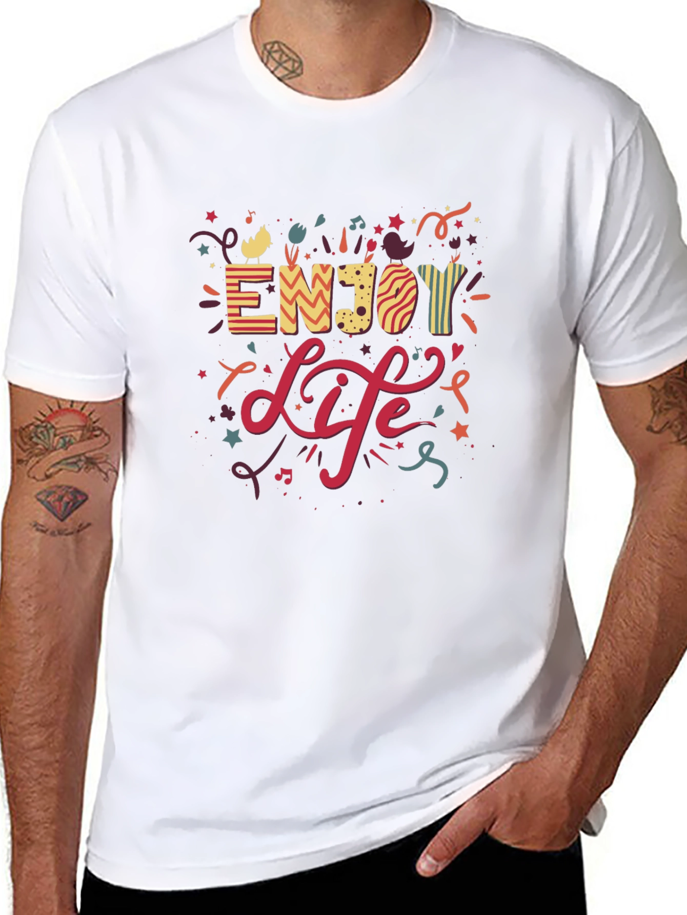 Enjoy Life Graphic T-Shirt - Casual Black Tee