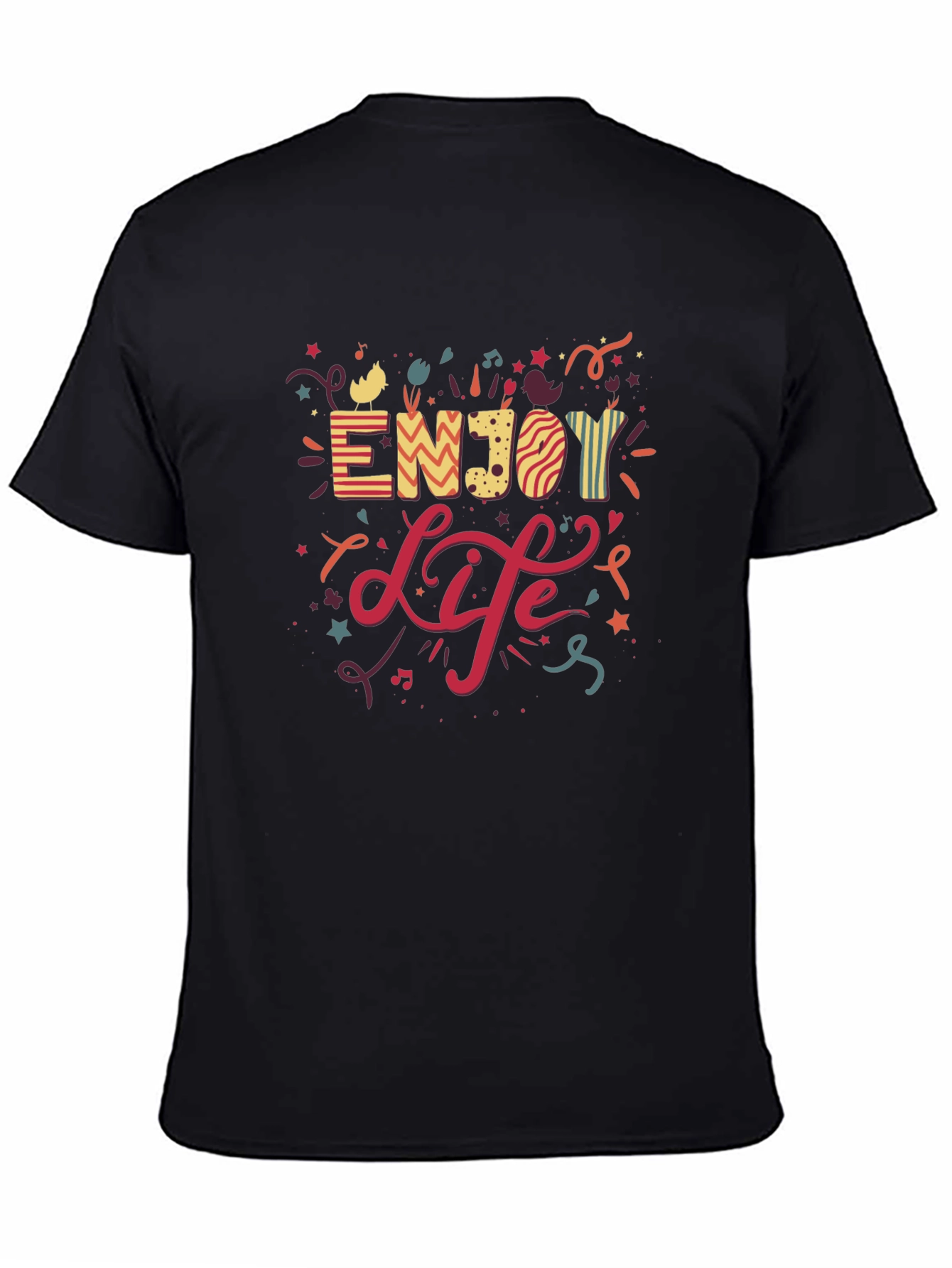 Enjoy Life Graphic T-Shirt - Casual Black Tee